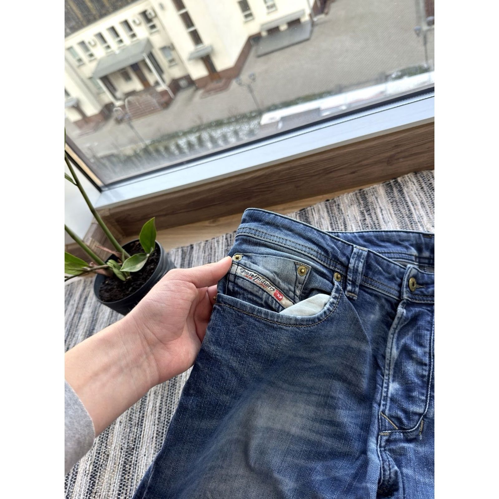 Diesel Diesel Jeans Vintage Big Logo Denim Pants 33 Men Regular Blue 90s City Logo Retro Streetwear Biker USA Size US 33 - 5 Thumbnail