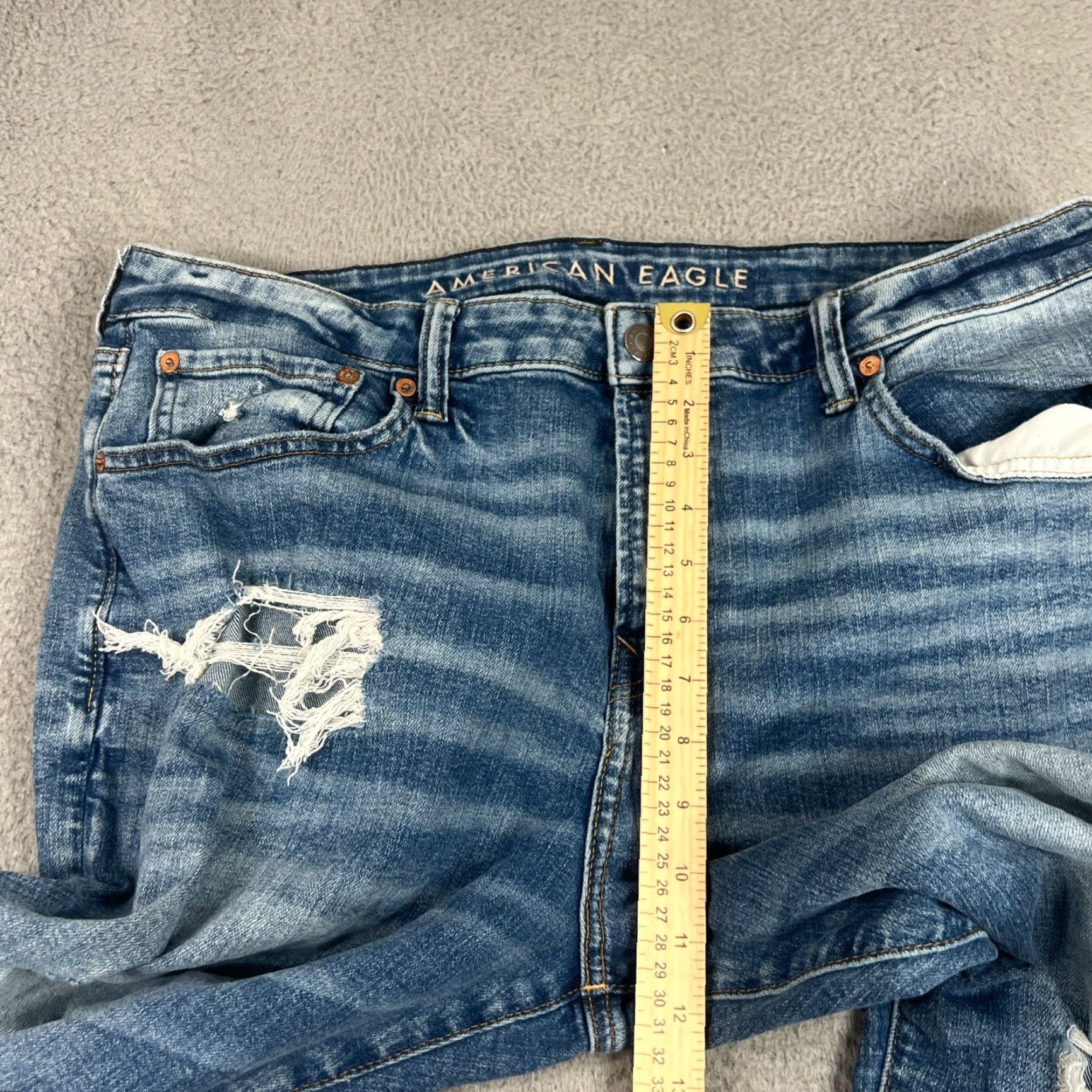 American Eagle Outfitters American Eagle Outfitters Jeans Men 36x30 Athletic Straight Denim Blue Medium Wash Size US 38 / EU 54 - 6 Thumbnail