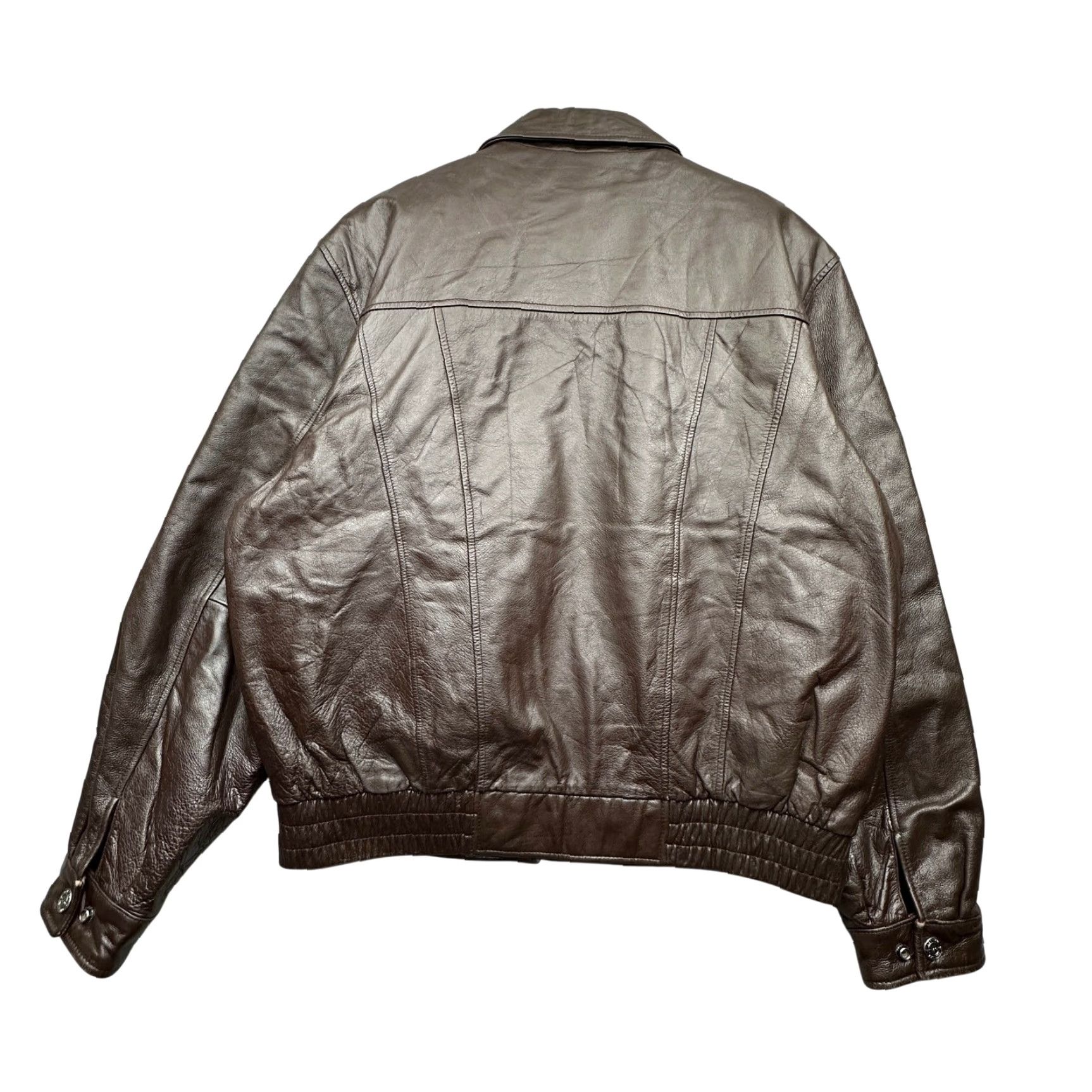 Vintage VINTAGE Wilsons Full Zip Bomber Jacket Mens L Brown Thinsulate Leather Bomber 90s, Fall/Winter, Short Length, Dry Clean Only, Regular Size Size US L / EU 52-54 / 3 - 2 Thumbnail