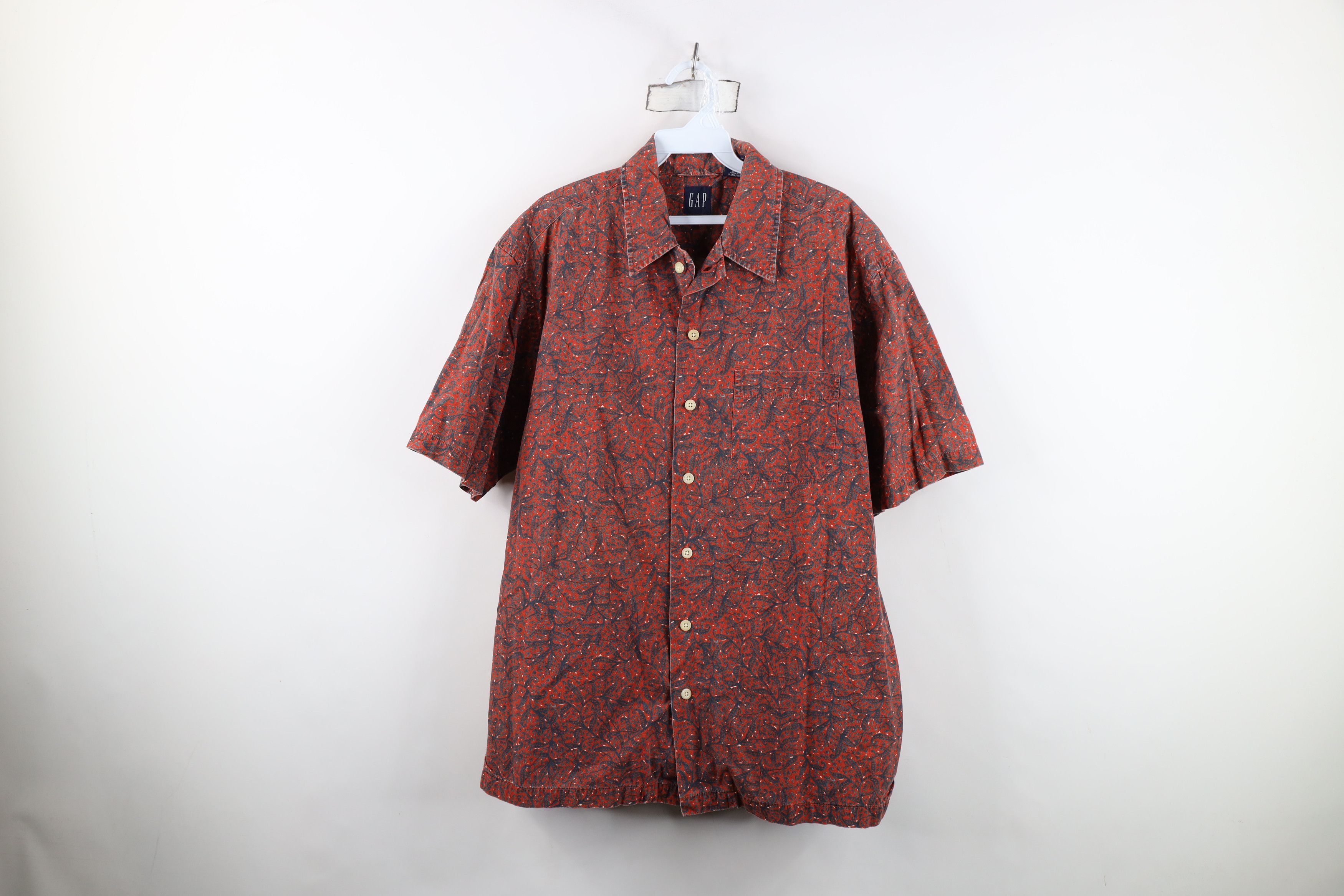 Gap Vintage 90s Gap Baggy Fit Short Sleeve Button Shirt Cotton Size US M / EU 48-50 / 2 - 1 Thumbnail