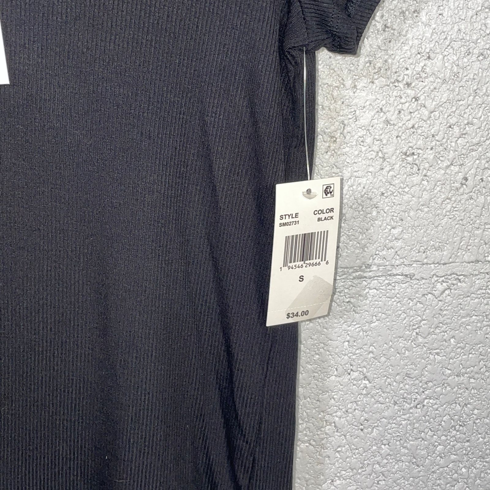 Steve Madden Steve Madden Women's Ribbed Baby Sleep Tee black Small Size 27" / US 4 / IT 40 - 3 Thumbnail