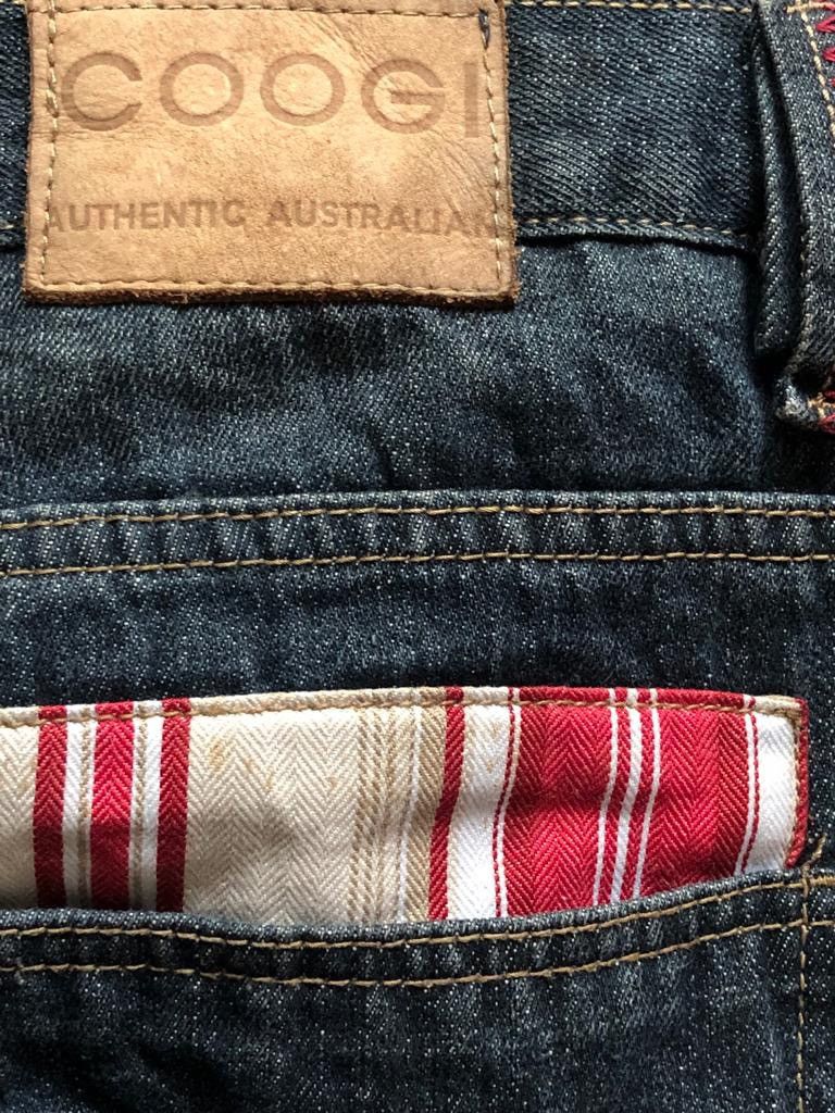 Coogi Baggy Jeans Embroidered Ice Logo