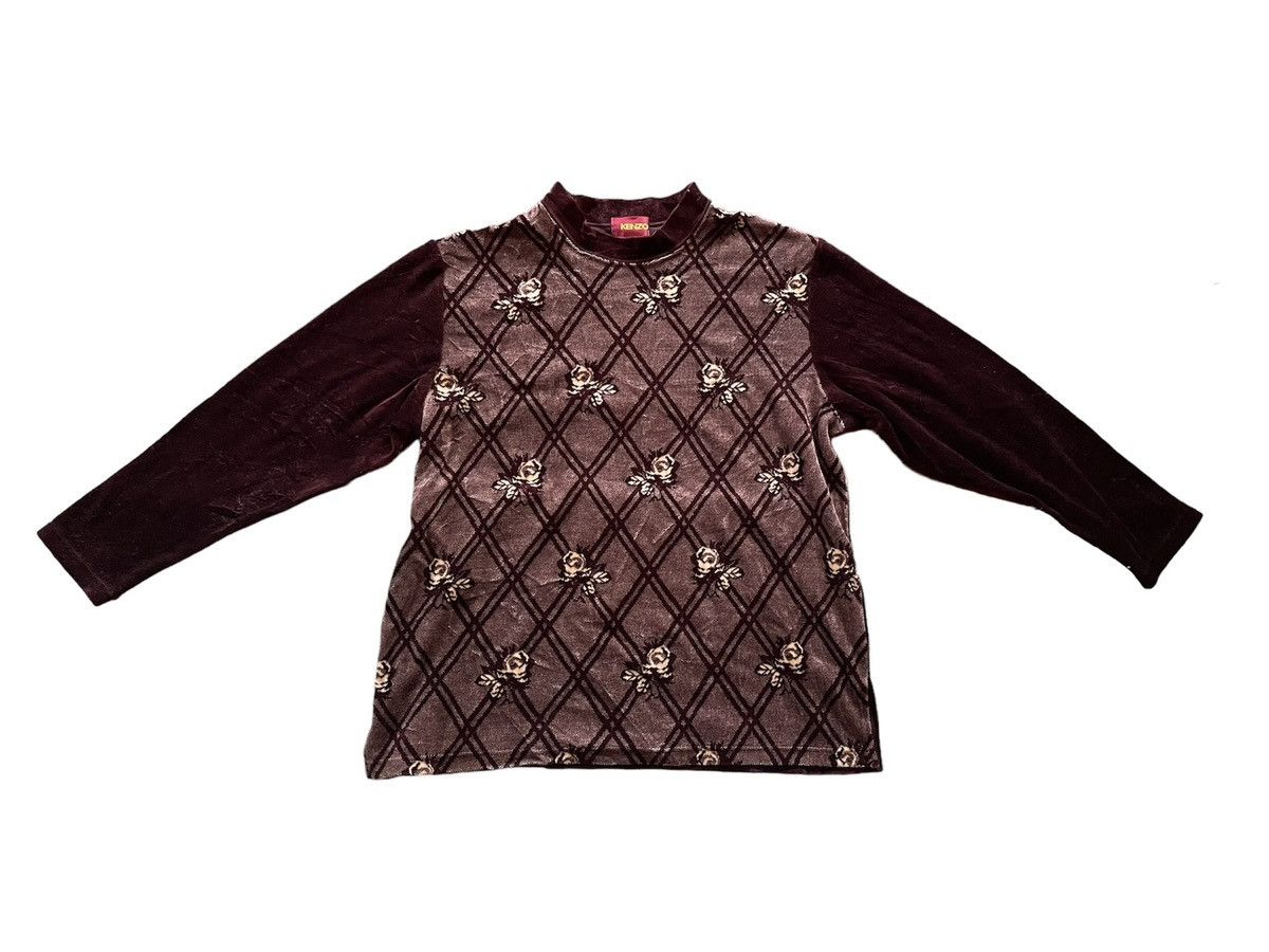 Japanese Brand × Kenzo × Vintage Vintage Kenzo Floral Velvet Size M / US 6-8 / IT 42-44 - 1 Thumbnail