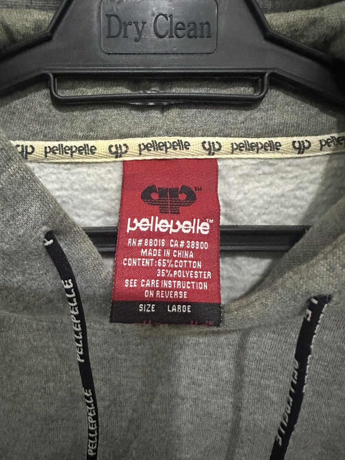 Pelle Pelle Vintage Pelle Pelle Embroidered Logo Grey Hoodie Size US L / EU 52-54 / 3 - 3 Thumbnail