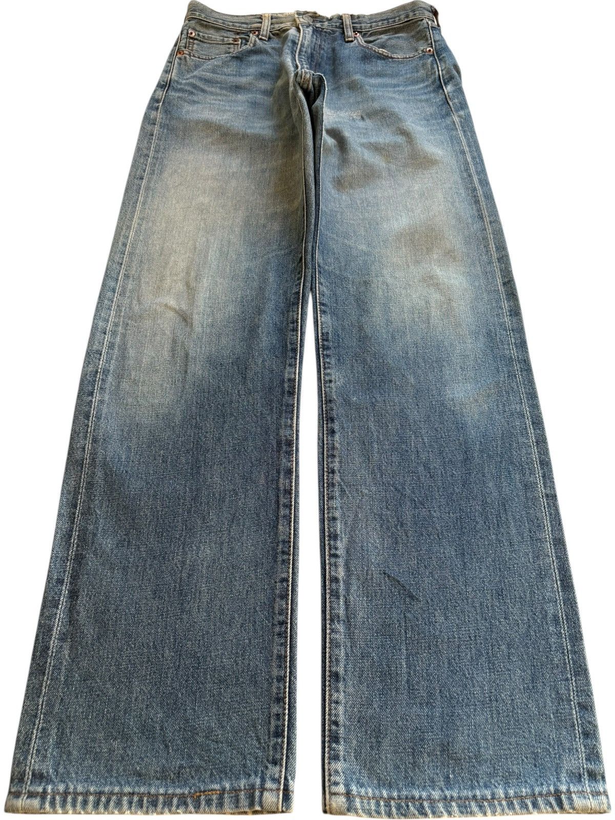 Levi's Vintage 80s Levis 502 Big E Selvedge Mud Wash Loose Jeans Size US 29 - 2 Thumbnail
