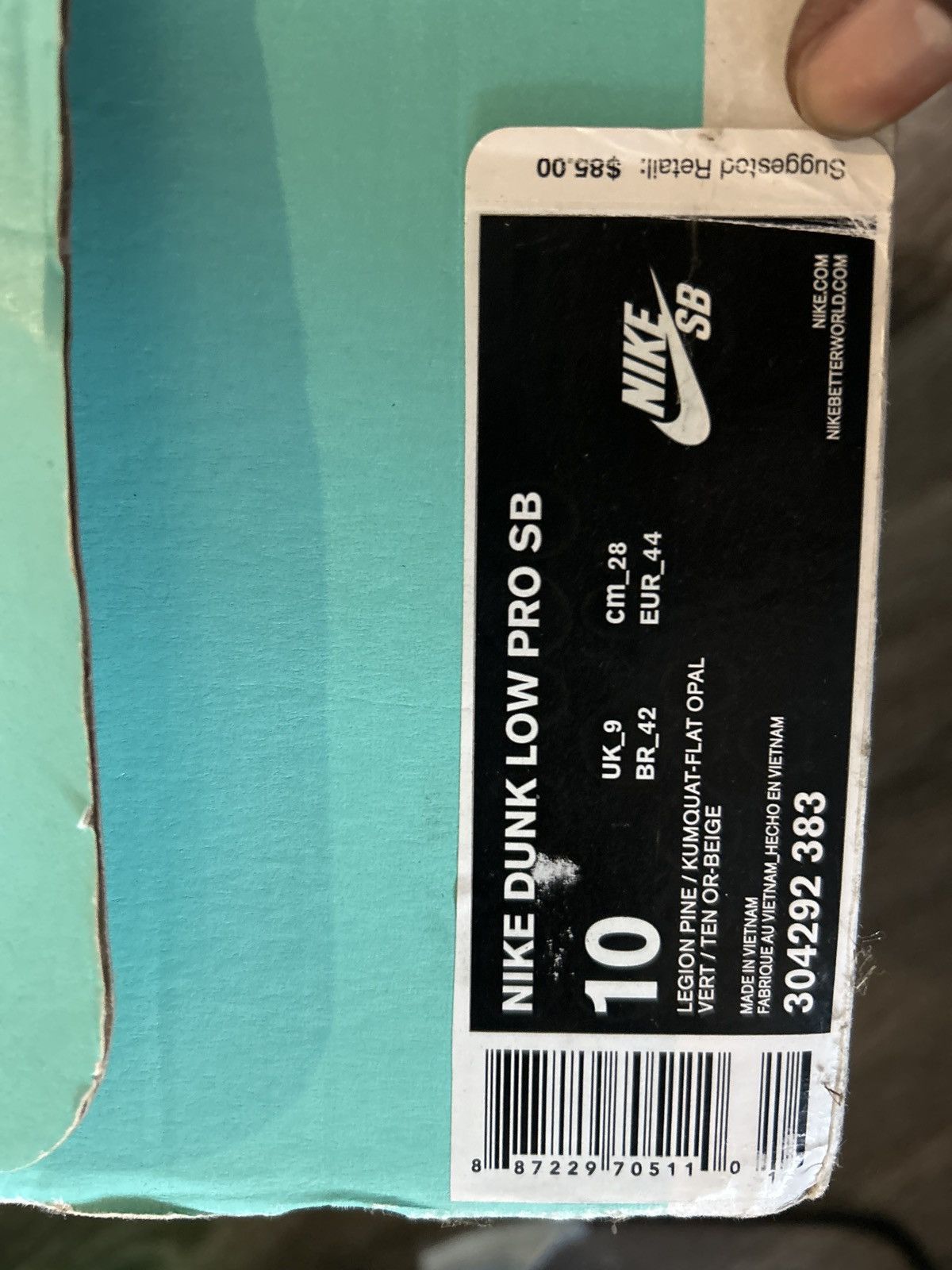 Nike Nike Dunk Low Pro SB Legion Pine Size US 10 / EU 43 - 7 Thumbnail