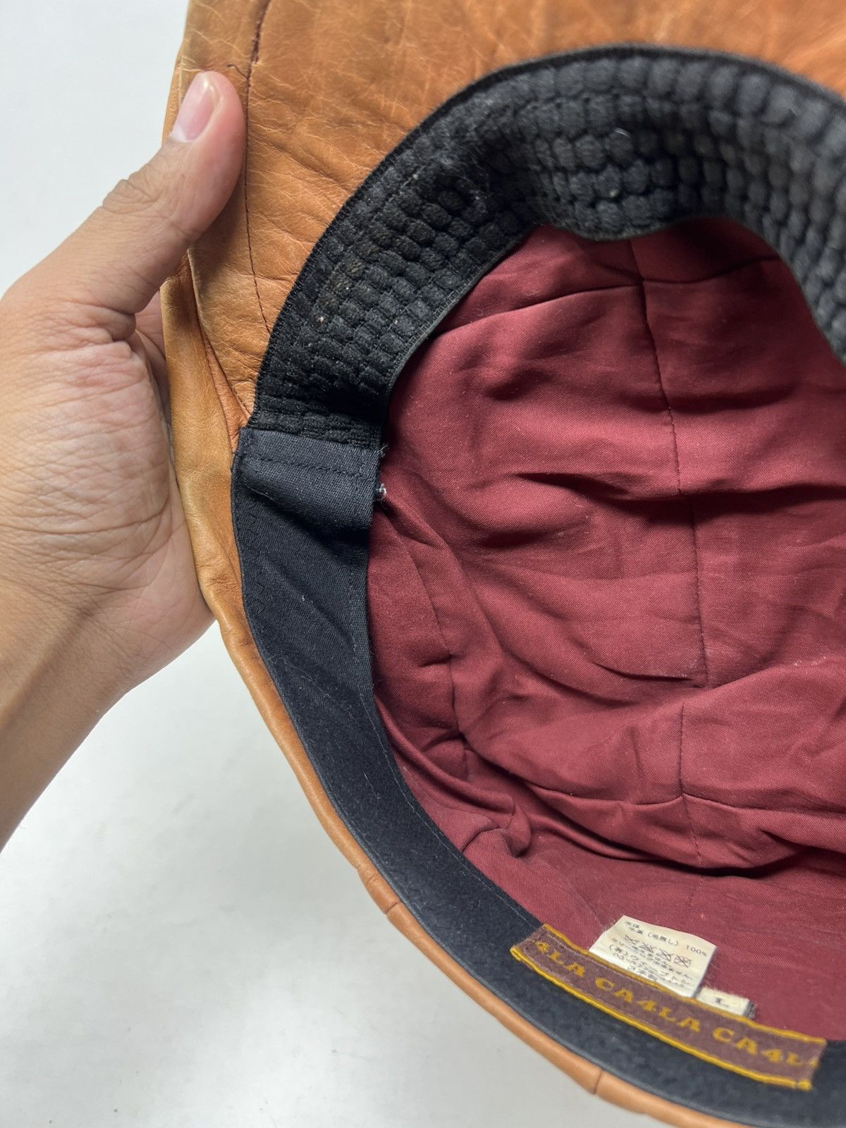 CA4LA CA4LA Leather Baretta Flat Hat Size 26 - 9 Thumbnail