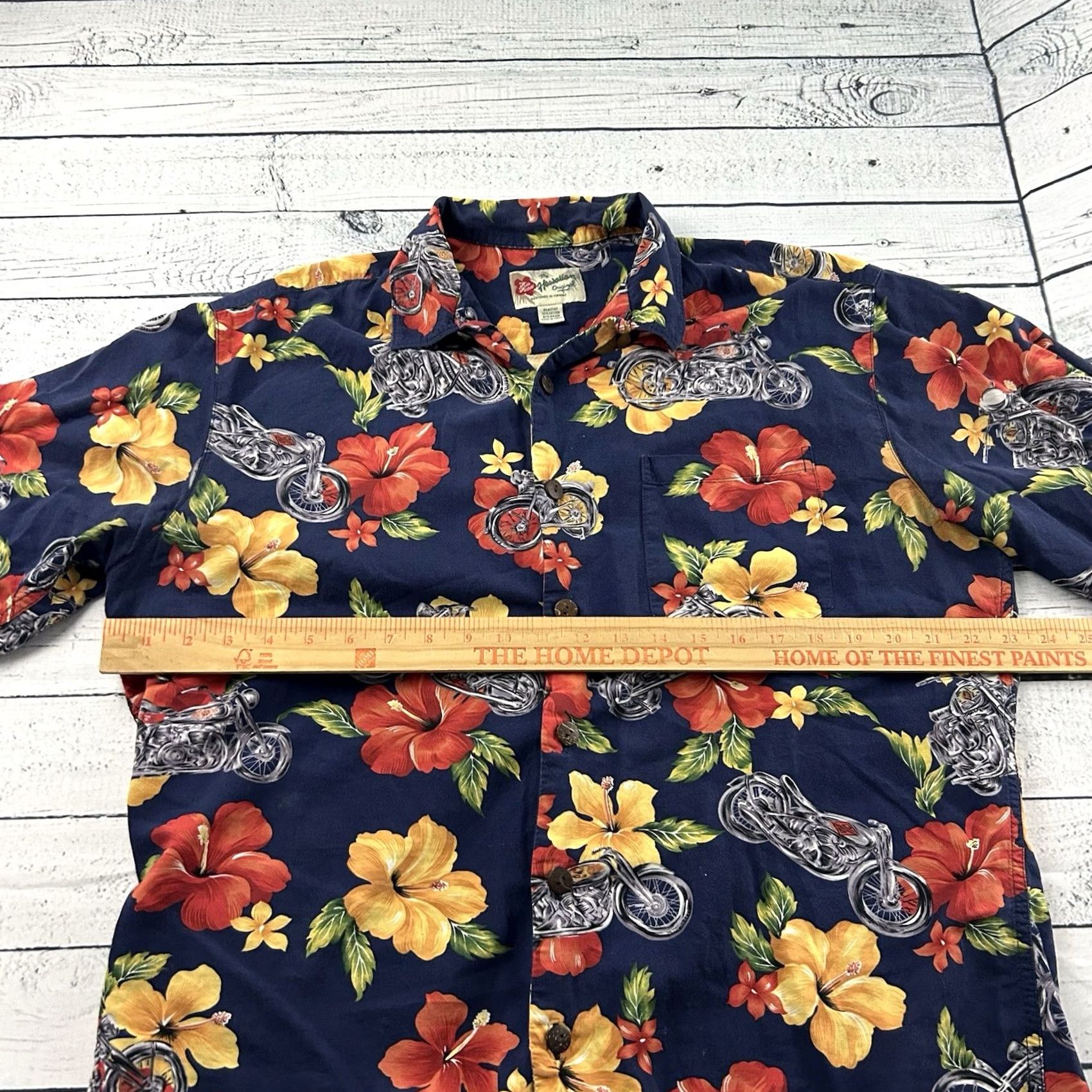 Hilo Hattie Hilo Hattie Short Sleeve Hawaiian Button-Up Shirt Men's L Blue Size US L / EU 52-54 / 3 - 4 Thumbnail