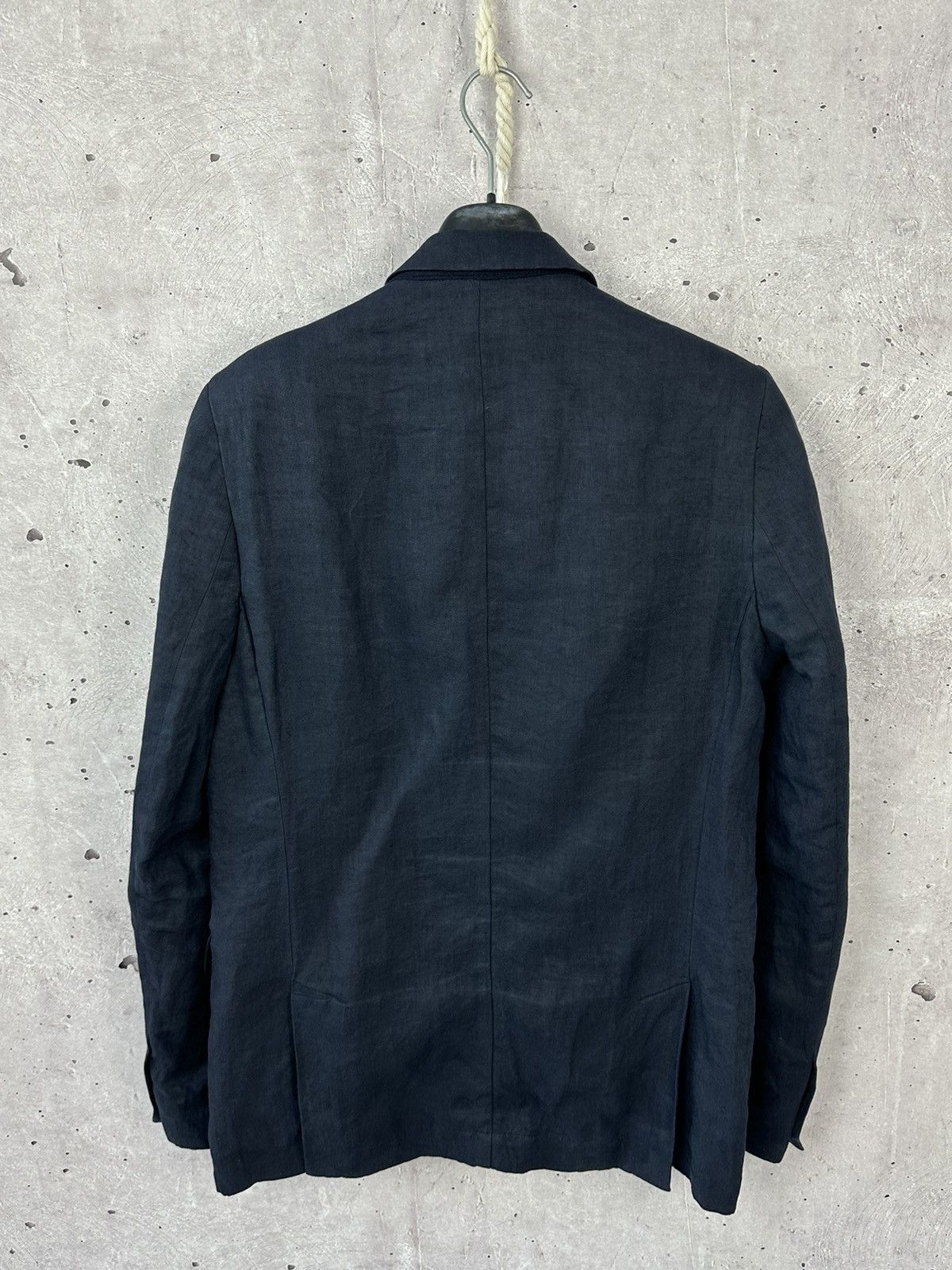 Designer × Matthew Miller Matthew Miller Untitled Navy Blue Linen long Sleeve Blazer Size US S / EU 44-46 / 1 - 5 Thumbnail