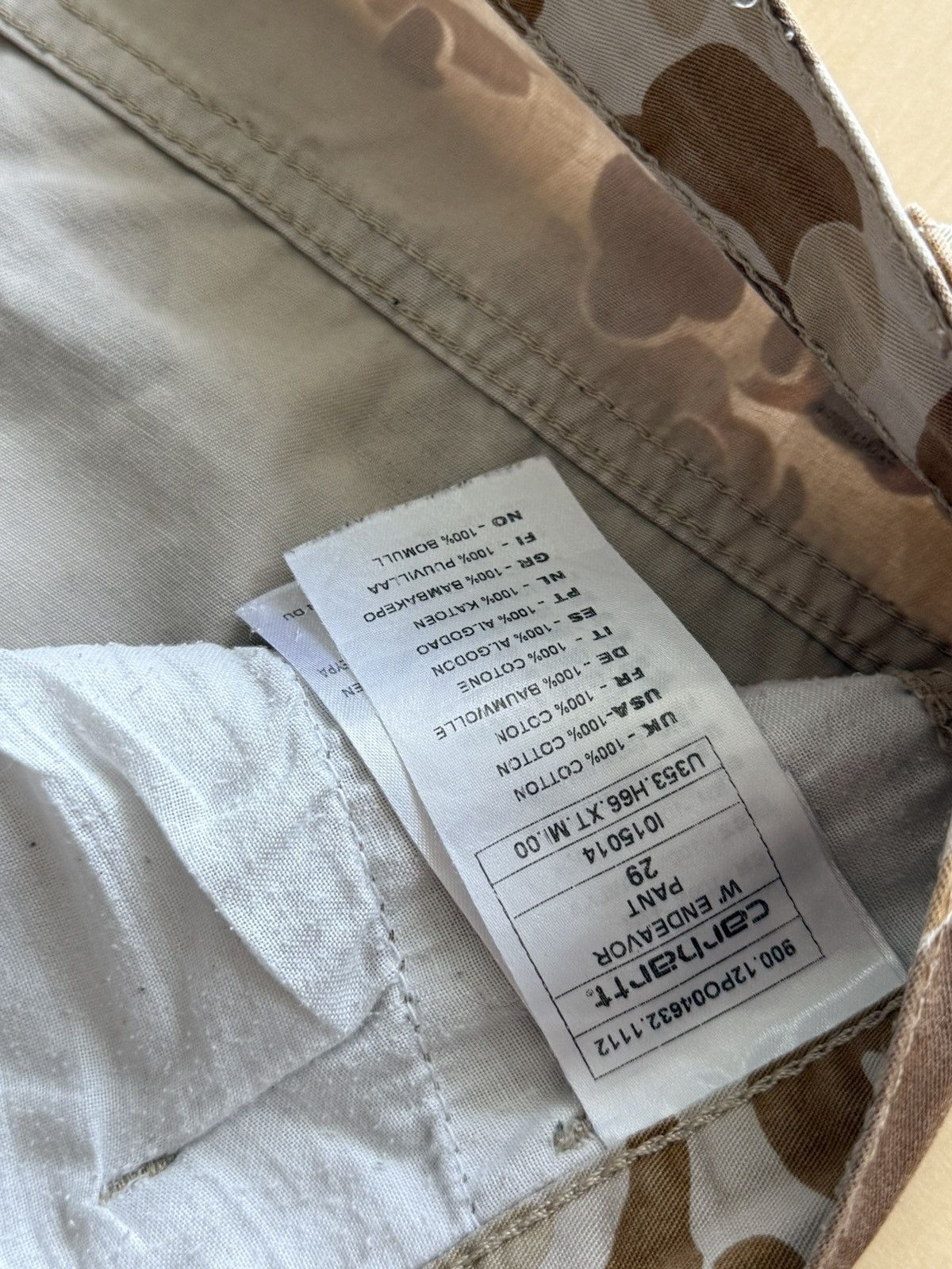 Carhartt Carhartt WIP W’ Endeavor Camo Pants unisex Size 29" - 6 Thumbnail