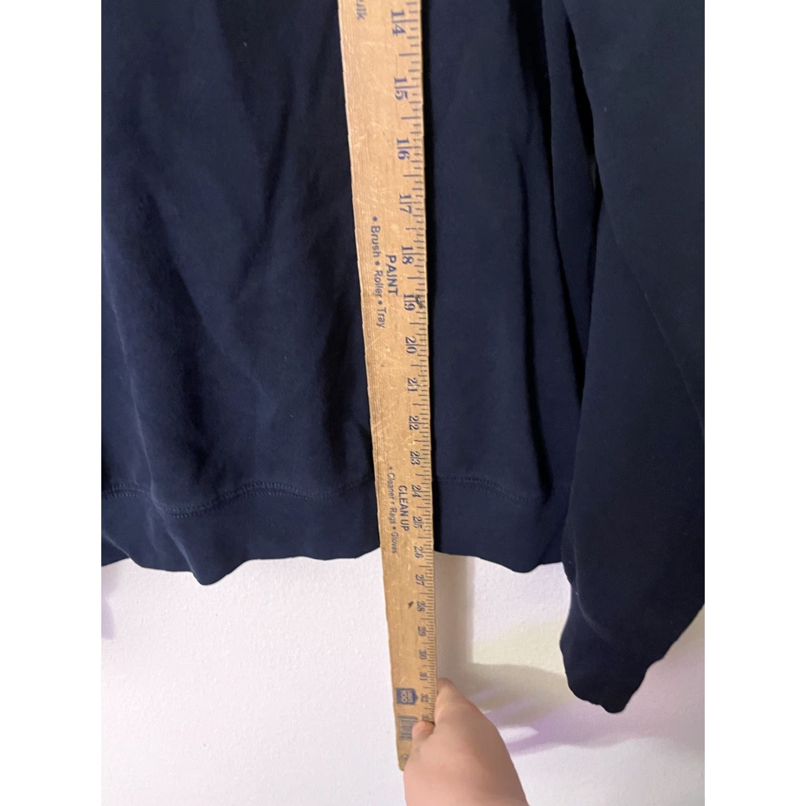 Nautica Nautica Pullover Sweater Men L 1/4 Zip Navy Blue Solid - Golf | Knit Fleece - Breathable Pullover Cardigan Style (Regular) Size US L / EU 52-54 / 3 - 5 Thumbnail