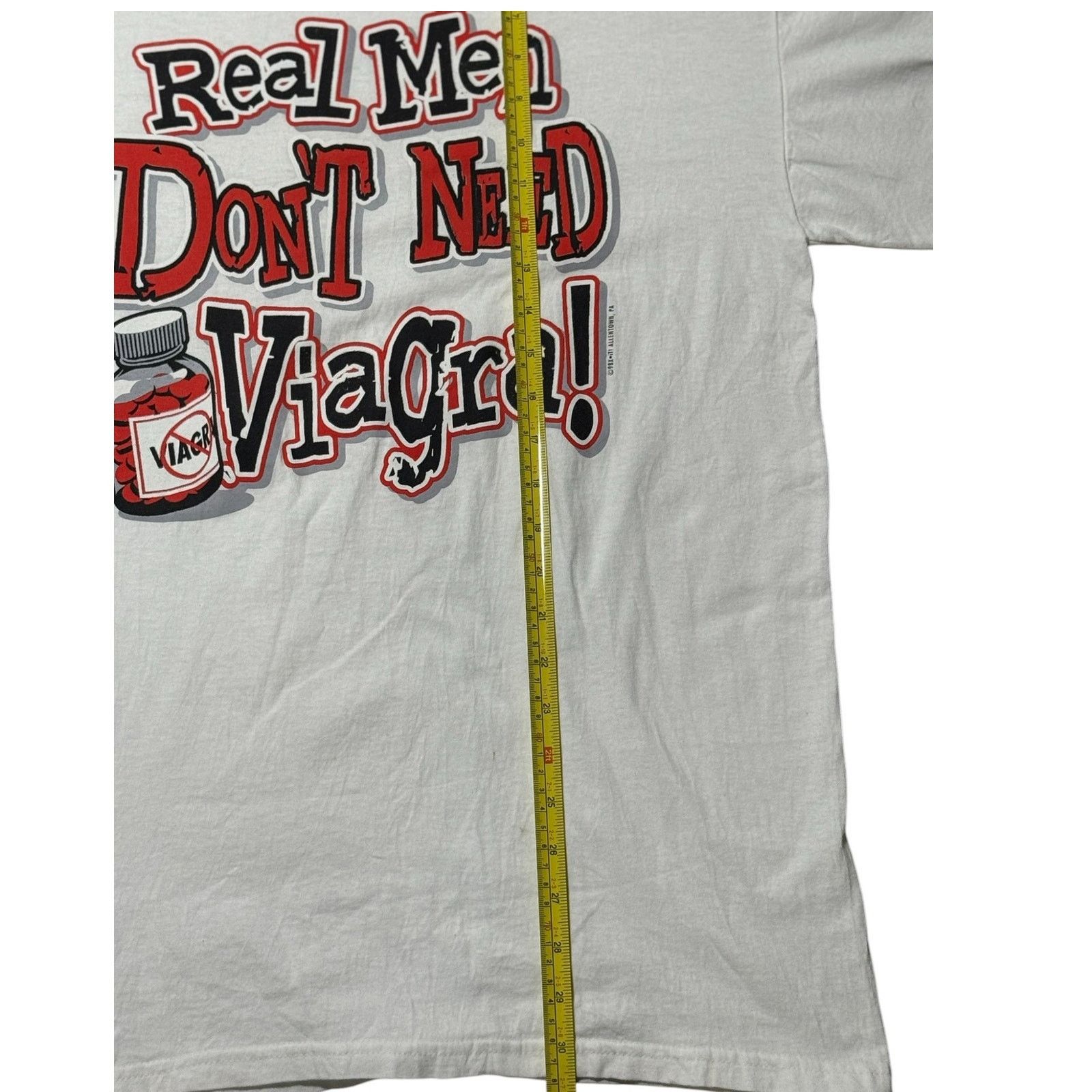 Tultex Vintage Real Men Don’t Need Viagra XL Tultex Funny Tee Size US XL / EU 56 / 4 - 7 Thumbnail