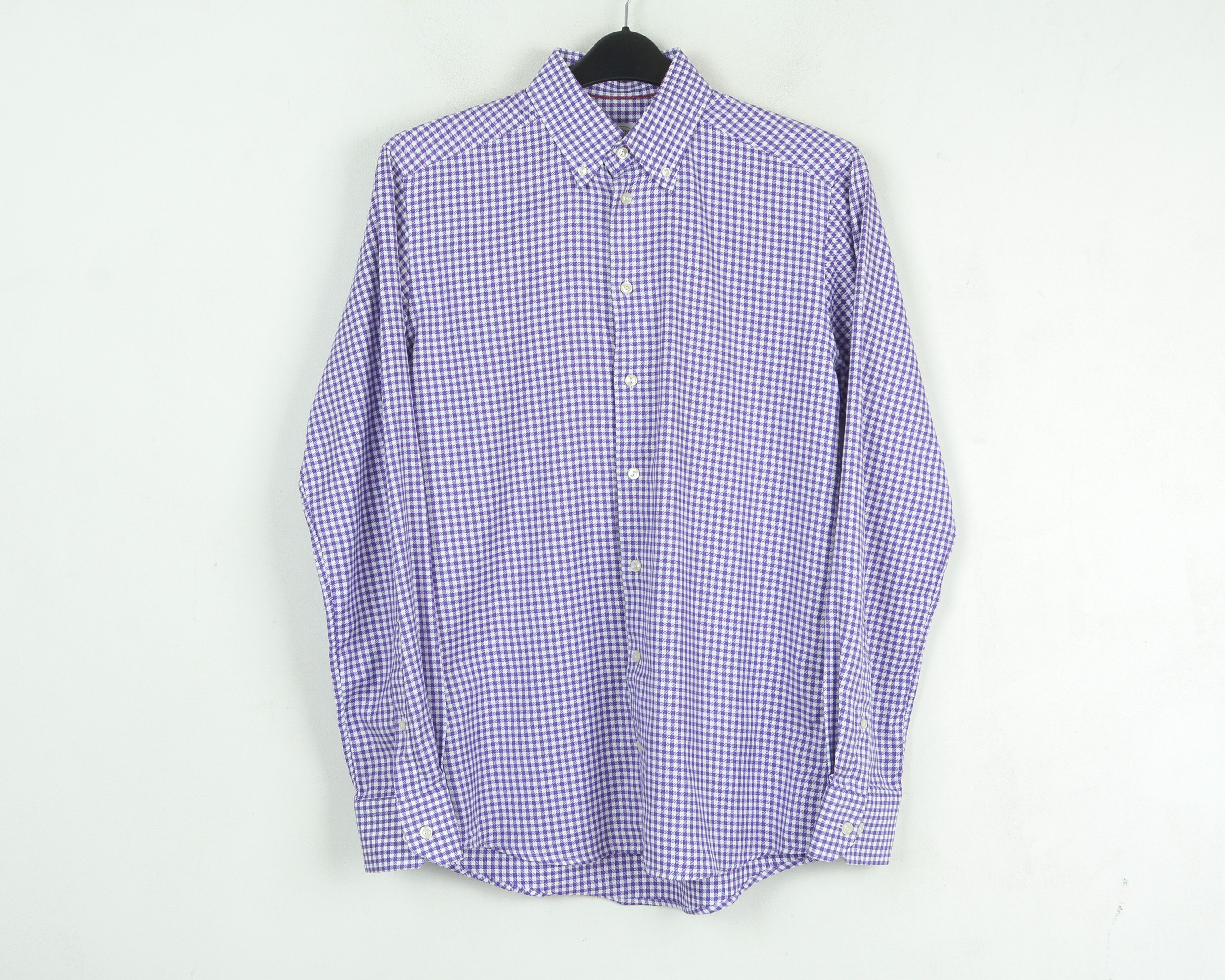 Eton 39 Slim Fit Button Up Over Shirt Long Sleeved Check Plaid M Size US M / EU 48-50 / 2 - 1 Thumbnail
