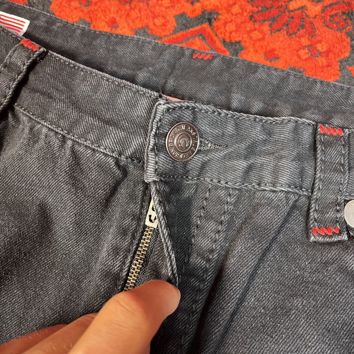 True Religion Wide Straight Black Street Style Y2K Jeans True Religion Size 27" / US 4 / IT 40 - 7 Thumbnail