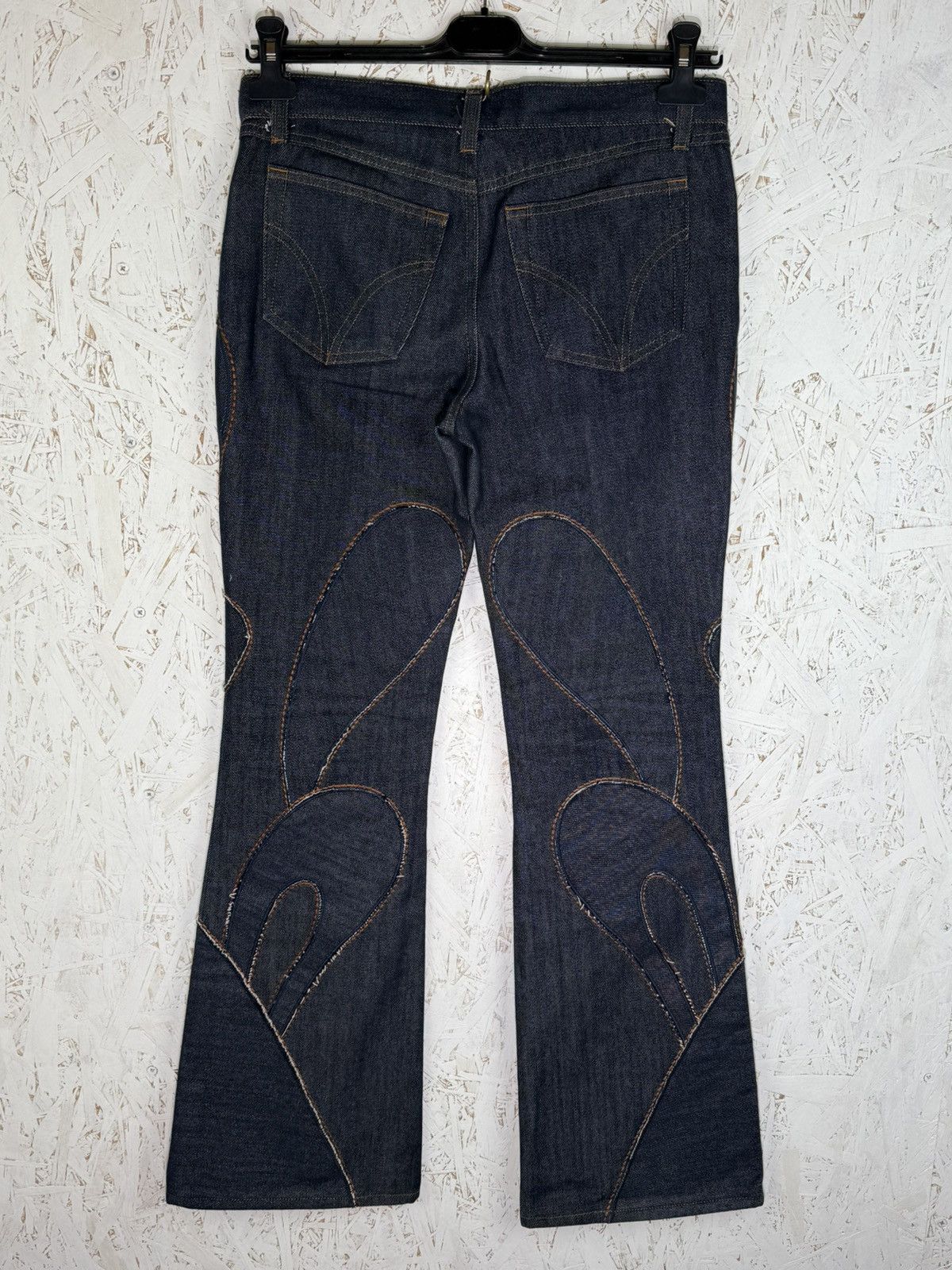 Dolce & Gabbana Dolce & Gabbana SS2002 Butterfly Denim Flared Jeans 28/42 Size 28" / US 6 / IT 42 - 6 Thumbnail