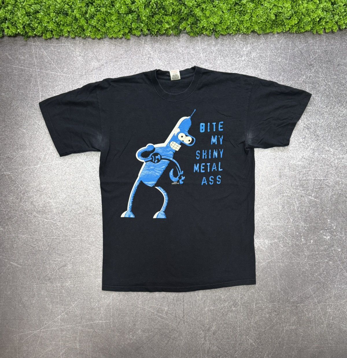 Cartoon Network Vintage 2008 Futurama "Bite My Shiny Metal Ass" Bender Tee Size US M / EU 48-50 / 2 - 1 Thumbnail