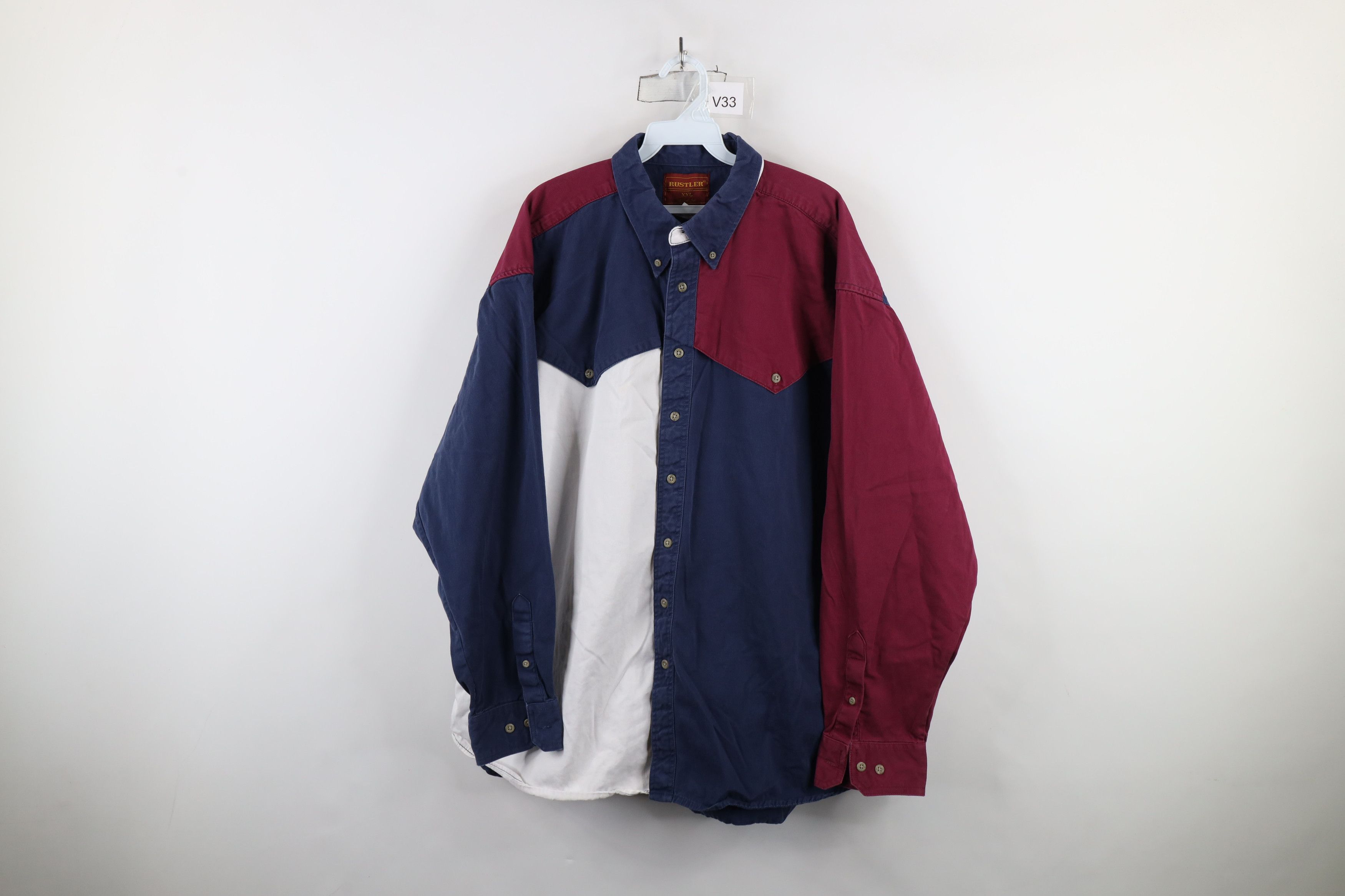 Vintage Vintage 90s Streetwear Block Western Cowboy Button Shirt Size US XXL / EU 58 / 5 - 1 Thumbnail