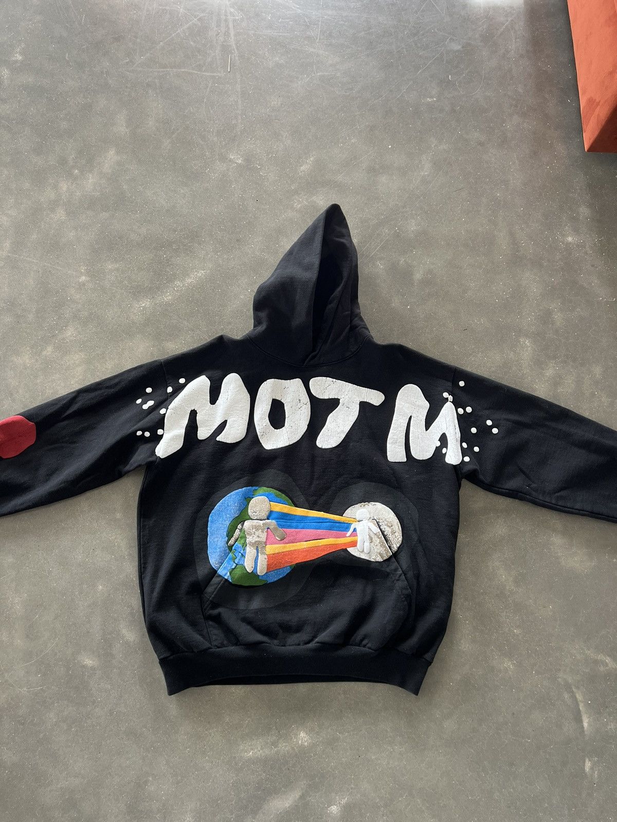 Image of Cactus Plant Flea Market x Kid Cudi Man On The Moon Hoodie X Cpfm X Kid Cudi in Black (Size 2XL)