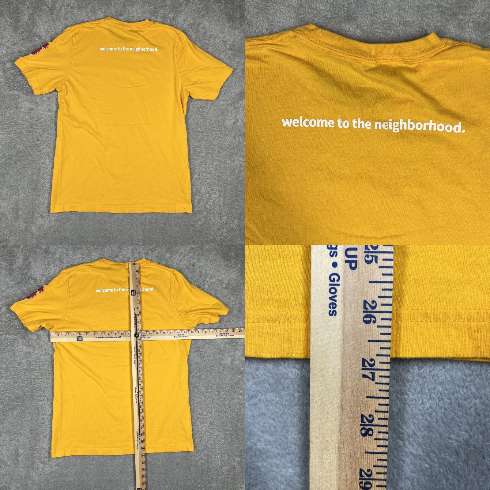 Vintage Stanford Cardinal Welcome To The Neighborhood Unisex Shirt Large Yellow Size US L / EU 52-54 / 3 - 8 Thumbnail