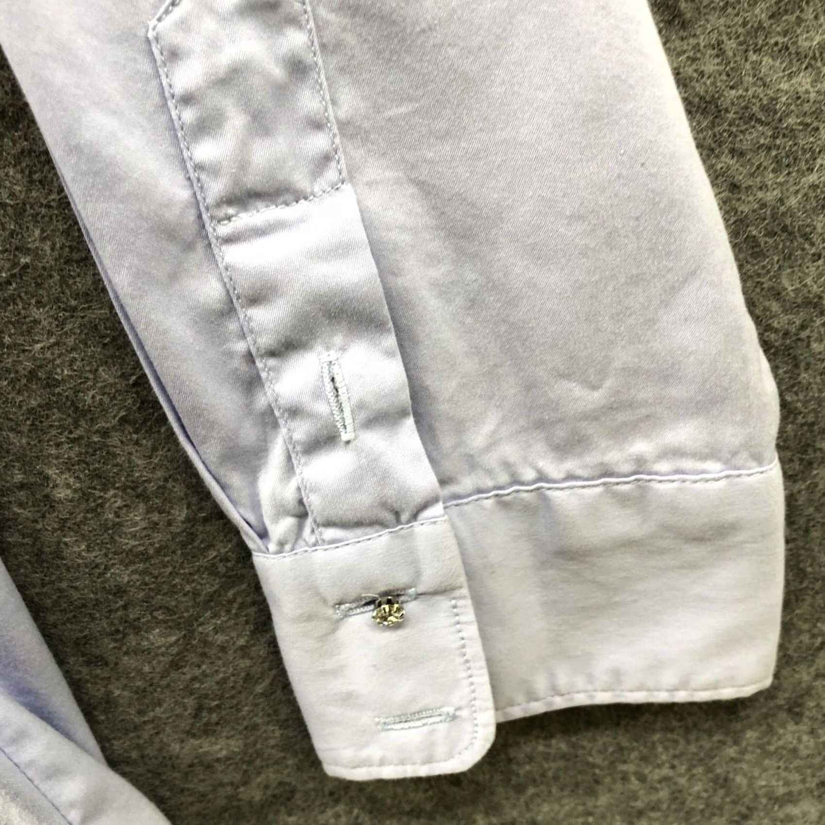 Zara Zara Womens S Button Down Dress Shirt Long Sleeve Jewel Accent Light Blue Size S / US 4 / IT 40 - 6 Thumbnail