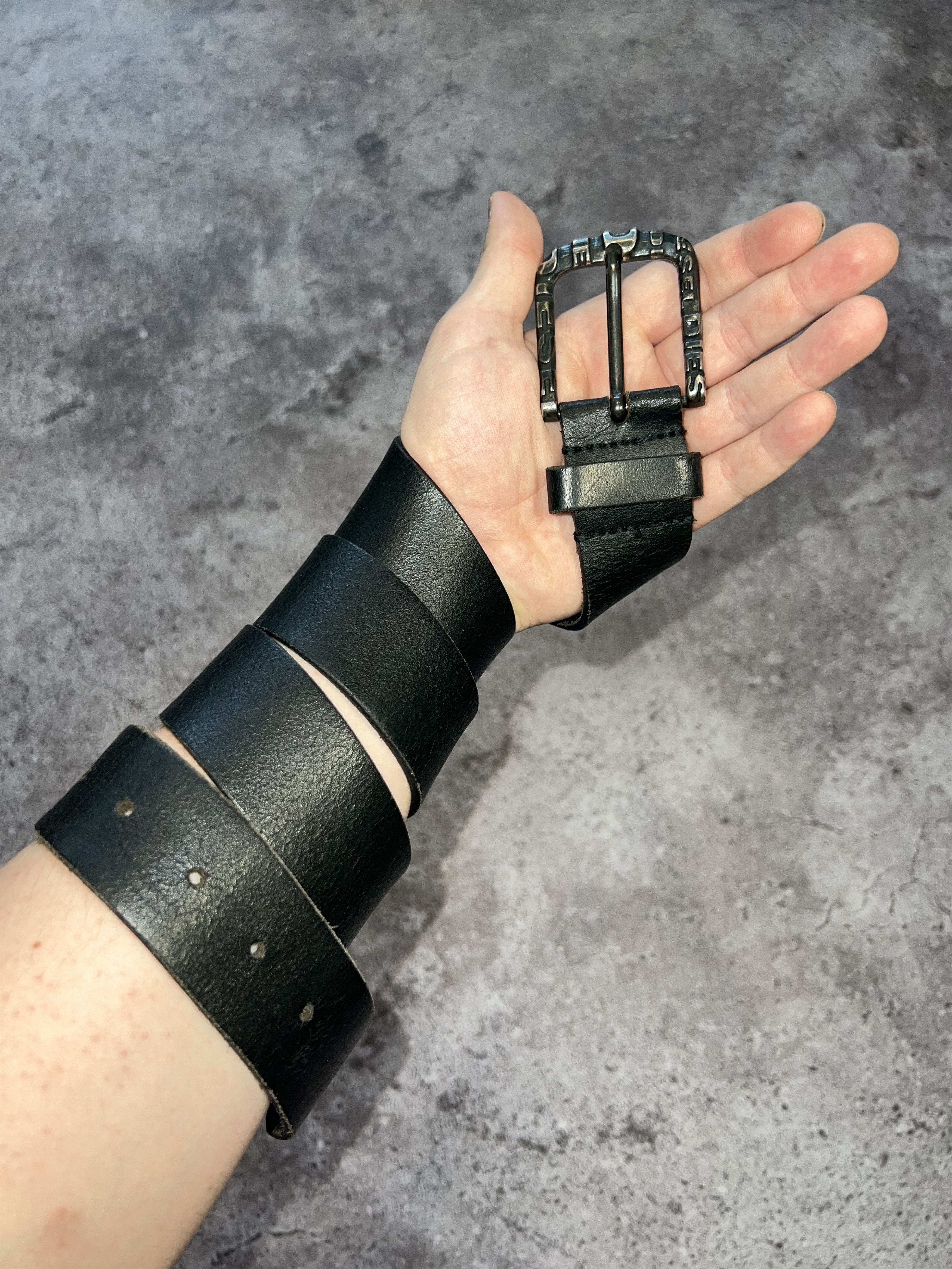 Diesel × Vintage Y2K Diesel 'Superstar” Buckle Leather Belt
