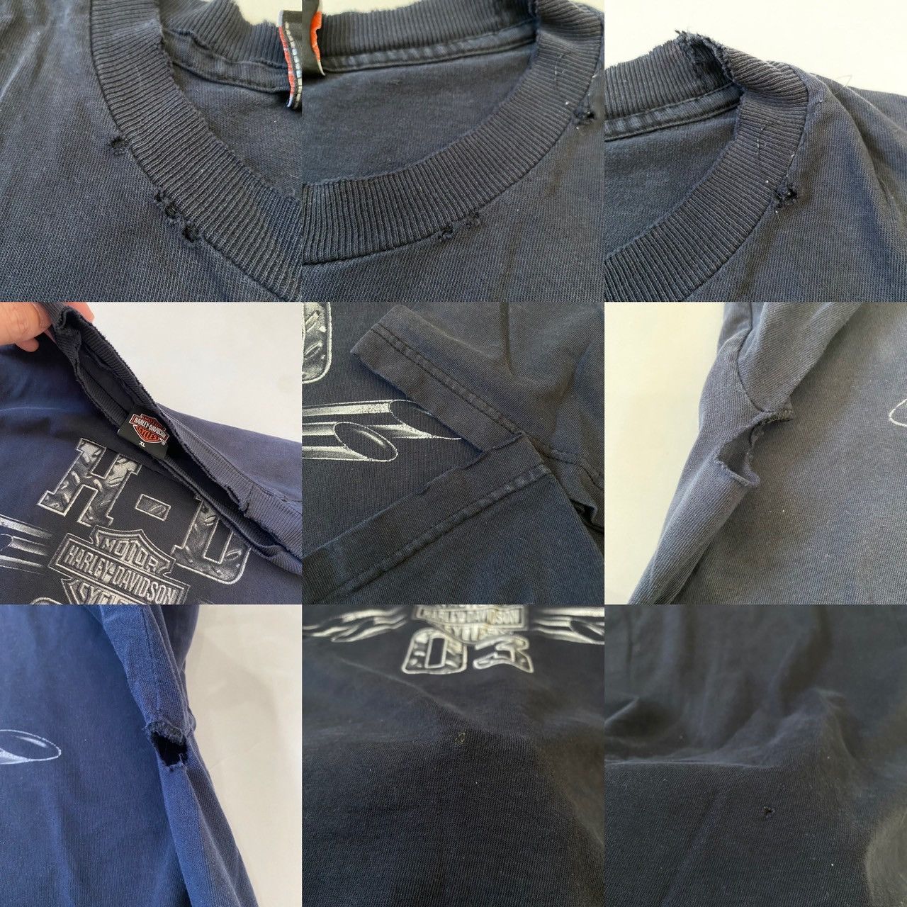 Harley Davidson Vintage Faded & Distressed Harley Davidson T-Shirt Size US XL / EU 56 / 4 - 5 Thumbnail