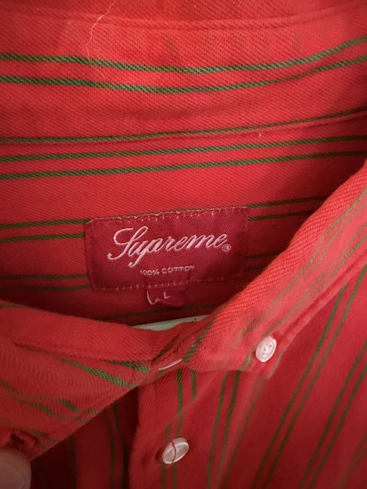 Supreme Supreme striped button up shirt Size US XL / EU 56 / 4 - 2 Thumbnail