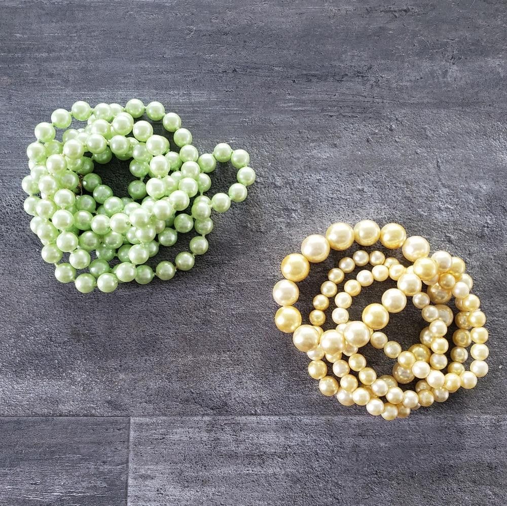 Designer Mint Yellow Classic Pearl Long Necklace Bundle Size ONE SIZE - 2 Thumbnail