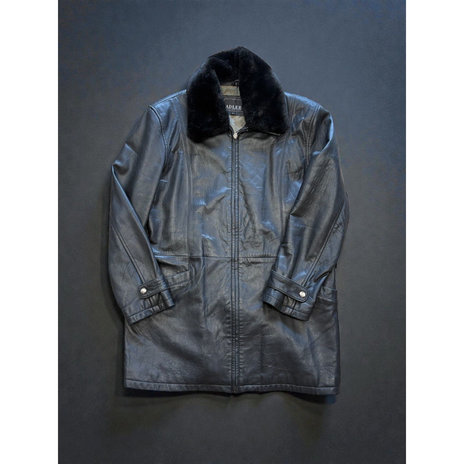 Vintage Adler Collection Leather Coat Women’s L Black Y2K Zip Jacket Size L / US 10 / IT 46 - 10 Thumbnail
