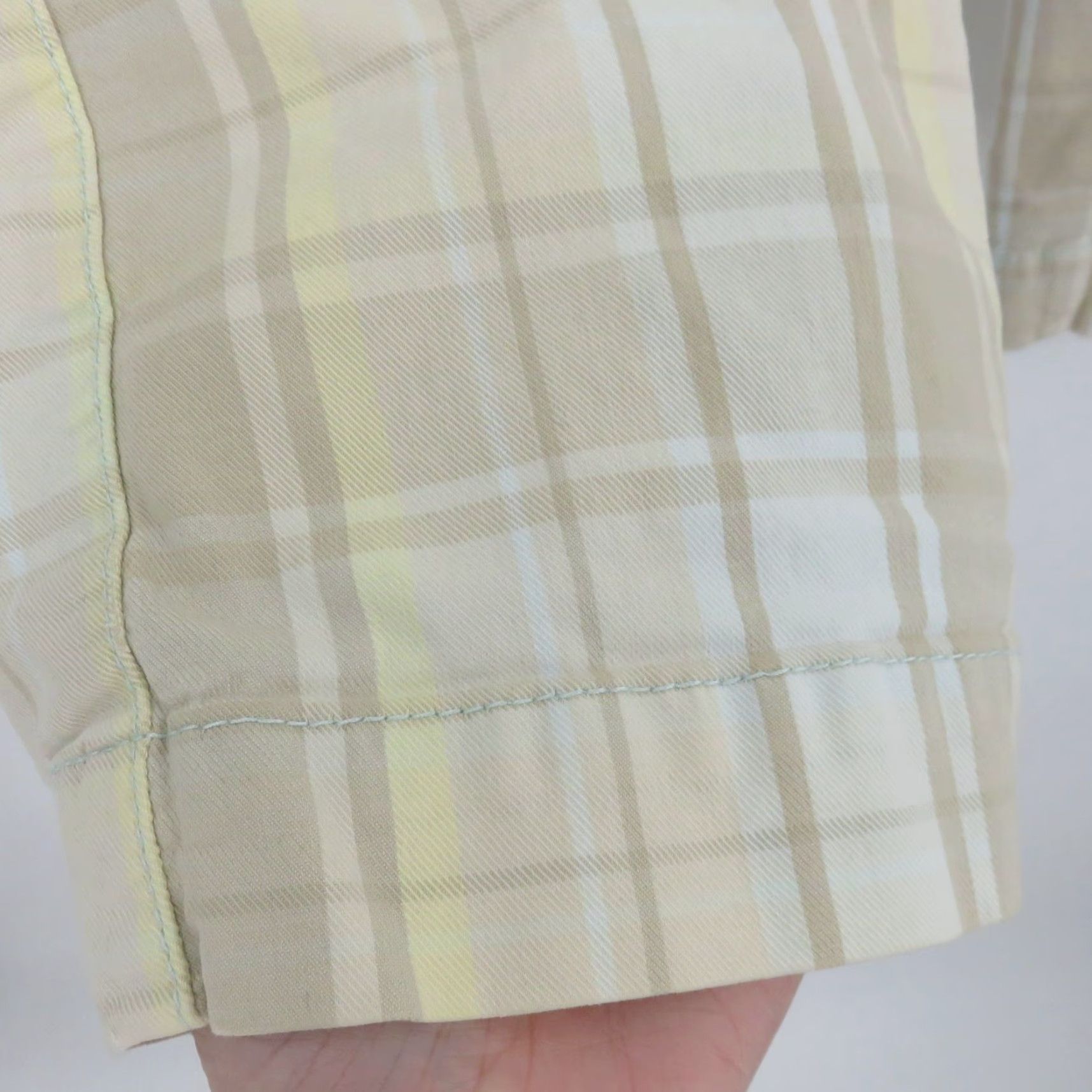 Vintage VINTAGE Tommy Jeans Capri Pants 9 Juniors Women Beige Yellow Blue Plaid Preppy 2005 Y2K Size 30" / US 8 / IT 44 - 4 Thumbnail