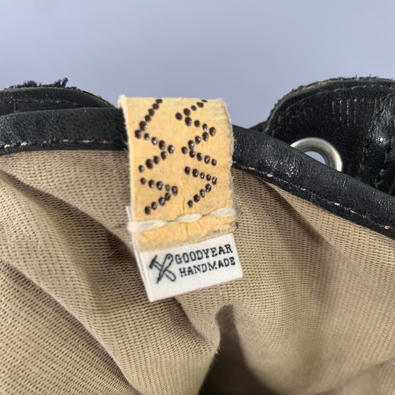 Visvim Black Olive Distressed Leather Canvas Lace Up Boots Size US 9.5 / EU 42-43 - 6 Thumbnail