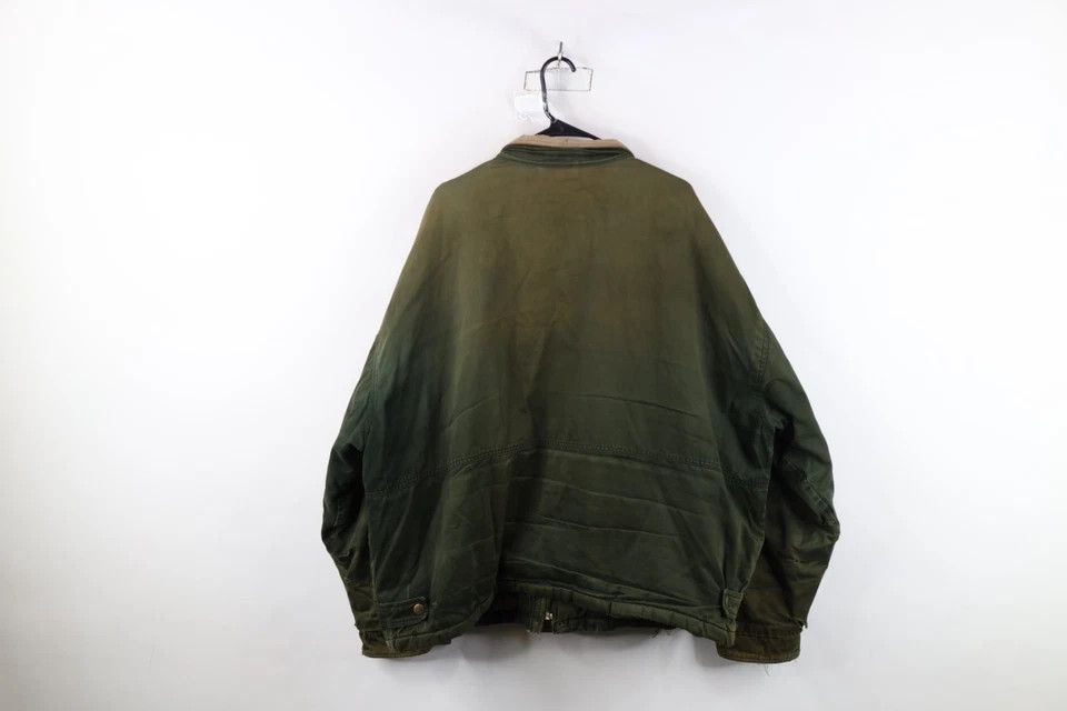 Vintage Vintage 90s Streetwear Flannel Lined Chore Jacket Green Size US XXL / EU 58 / 5 - 15 Thumbnail