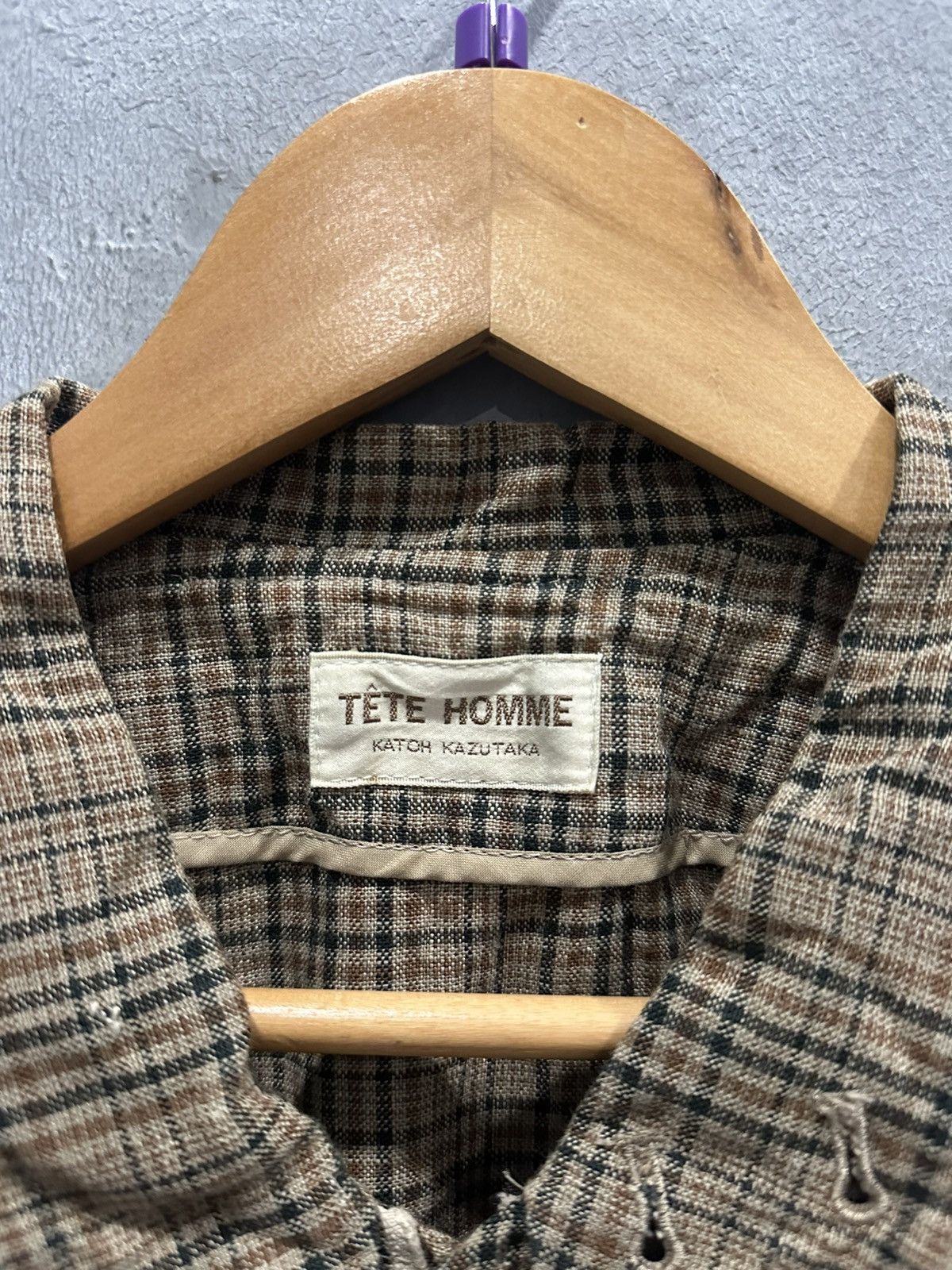 Tete Homme Tete Homme Katoh Kazutaka Plaid Bomber Zipper Jacket Size US L / EU 52-54 / 3 - 3 Thumbnail