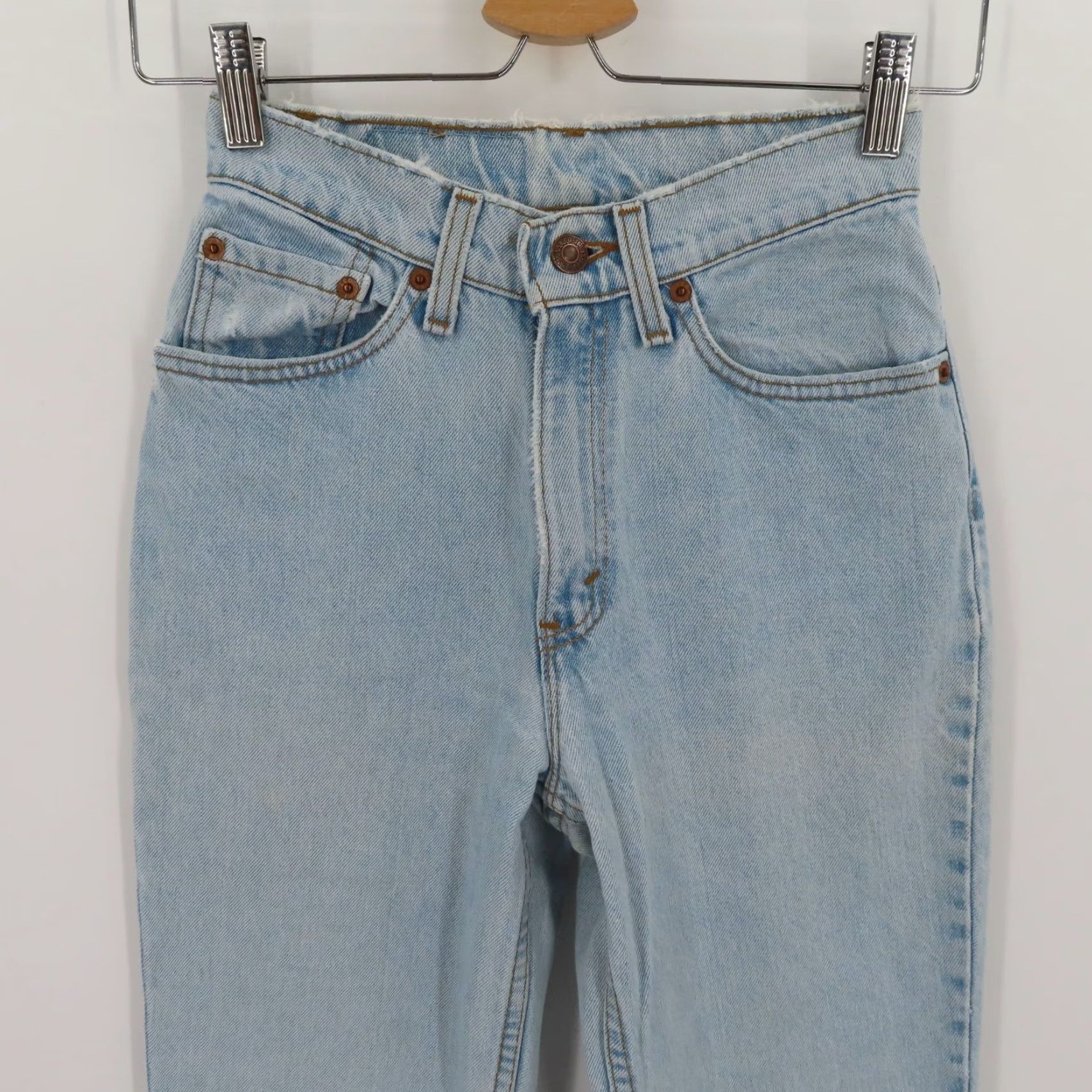 Levi's VTG Levi's 512 Jeans Slim Tapered 3 Juniors Light Blue Wash Denim 90s Women Size 26" / US 2 / IT 38 - 2 Thumbnail