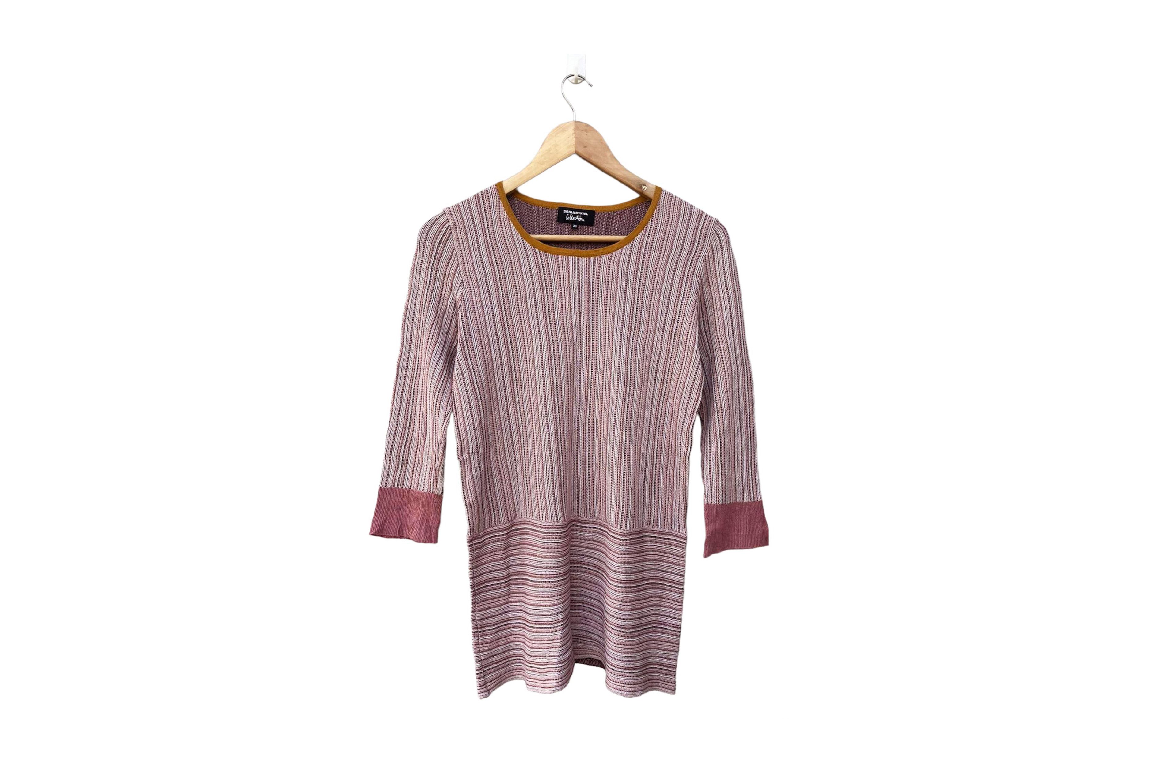 Sonia Rykiel SONIA RYKIEL Collection Knitted micro mini dress / tunic top Size S / US 4 / IT 40 - 1 Thumbnail