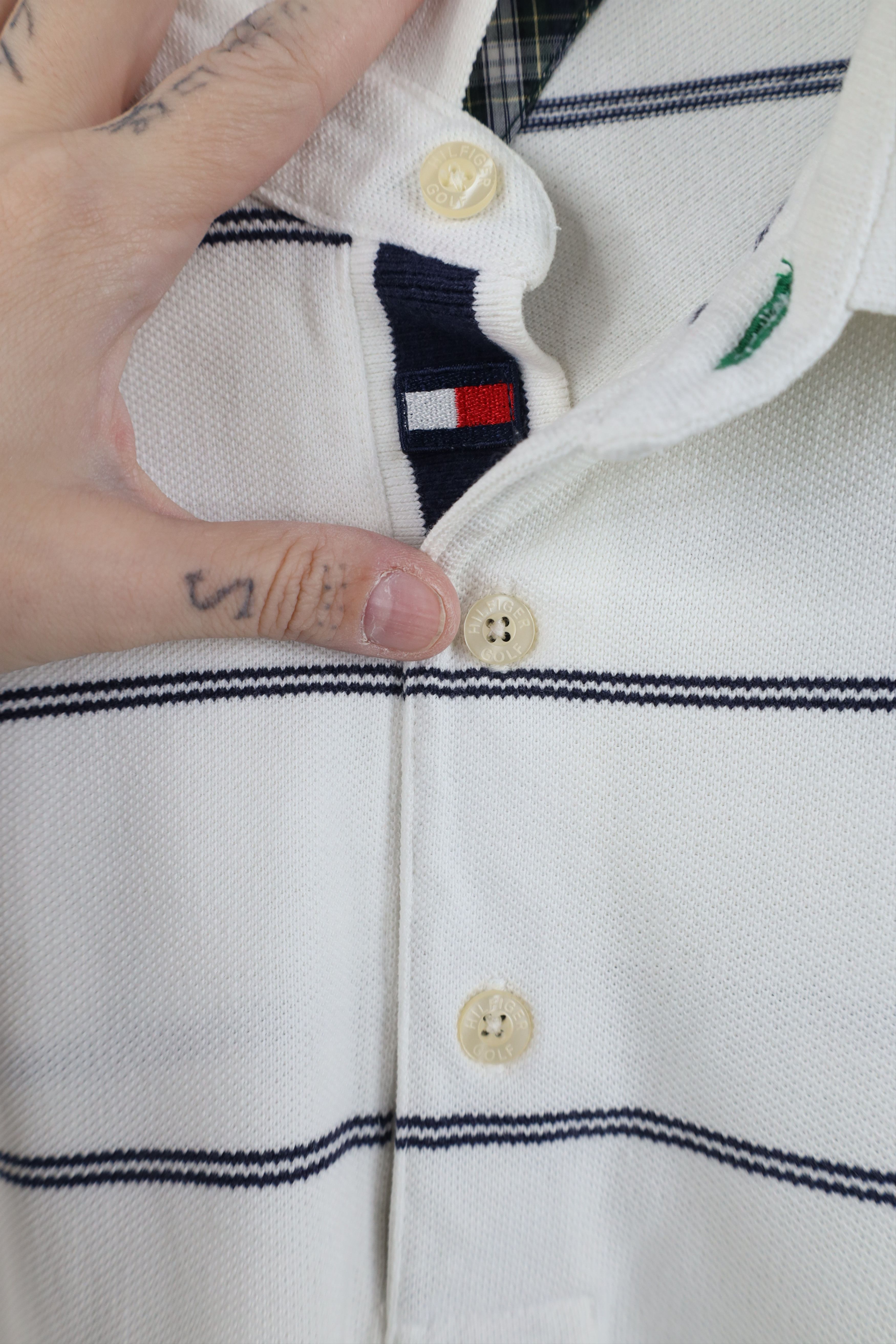 Tommy Hilfiger Vintage 90s Tommy Hilfiger Golf Pique Cotton Knit Polo Shirt Size US XL / EU 56 / 4 - 5 Thumbnail