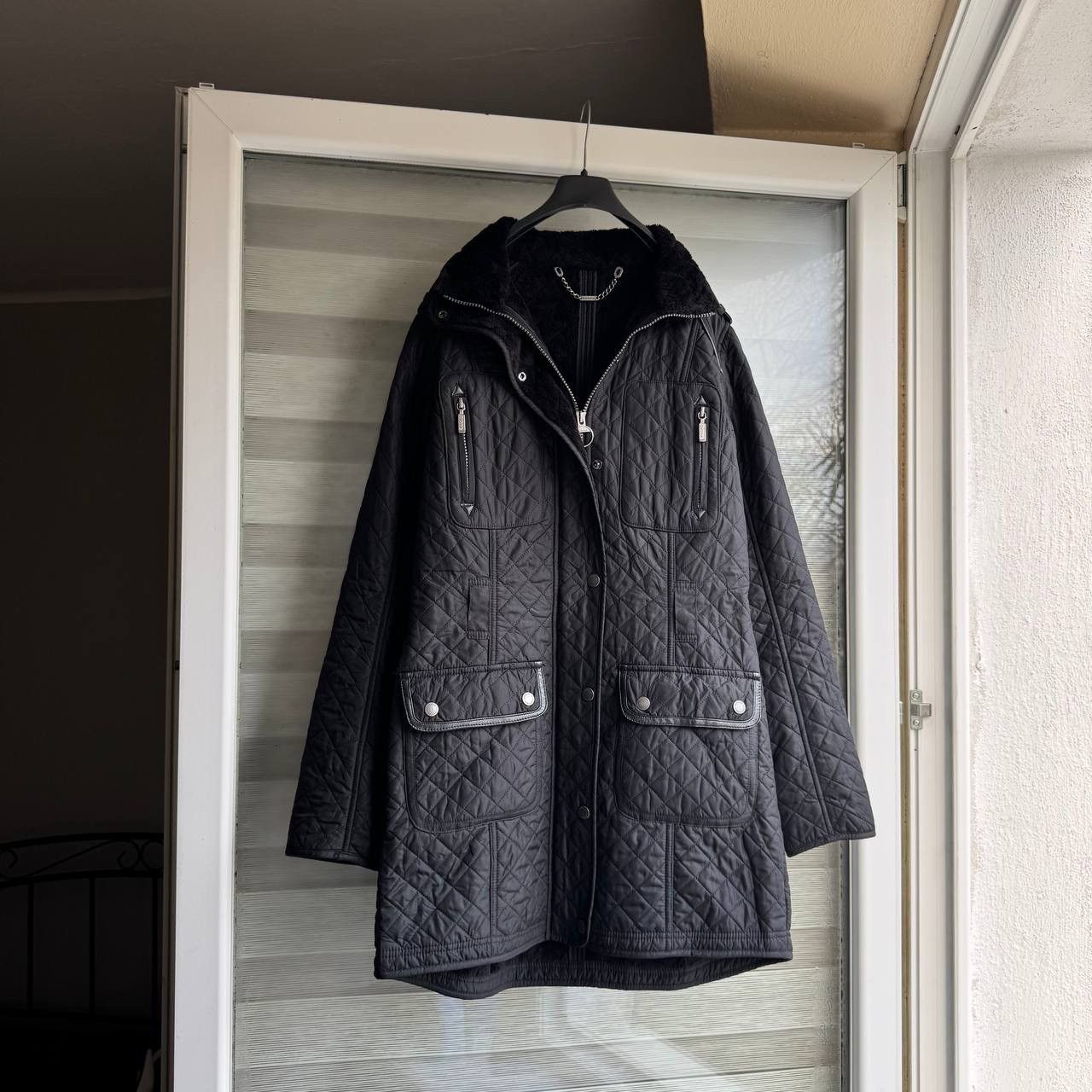 Barbour Barbour Quilted Katana Fur Nylon Moto Black Racing Jacket Size M / US 6-8 / IT 42-44 - 4 Thumbnail