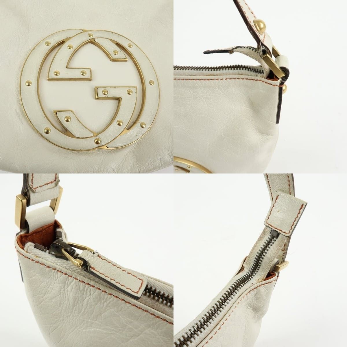 Gucci Gucci Interlocking G Leather Shoulder Bag Cream Size ONE SIZE - 6 Thumbnail