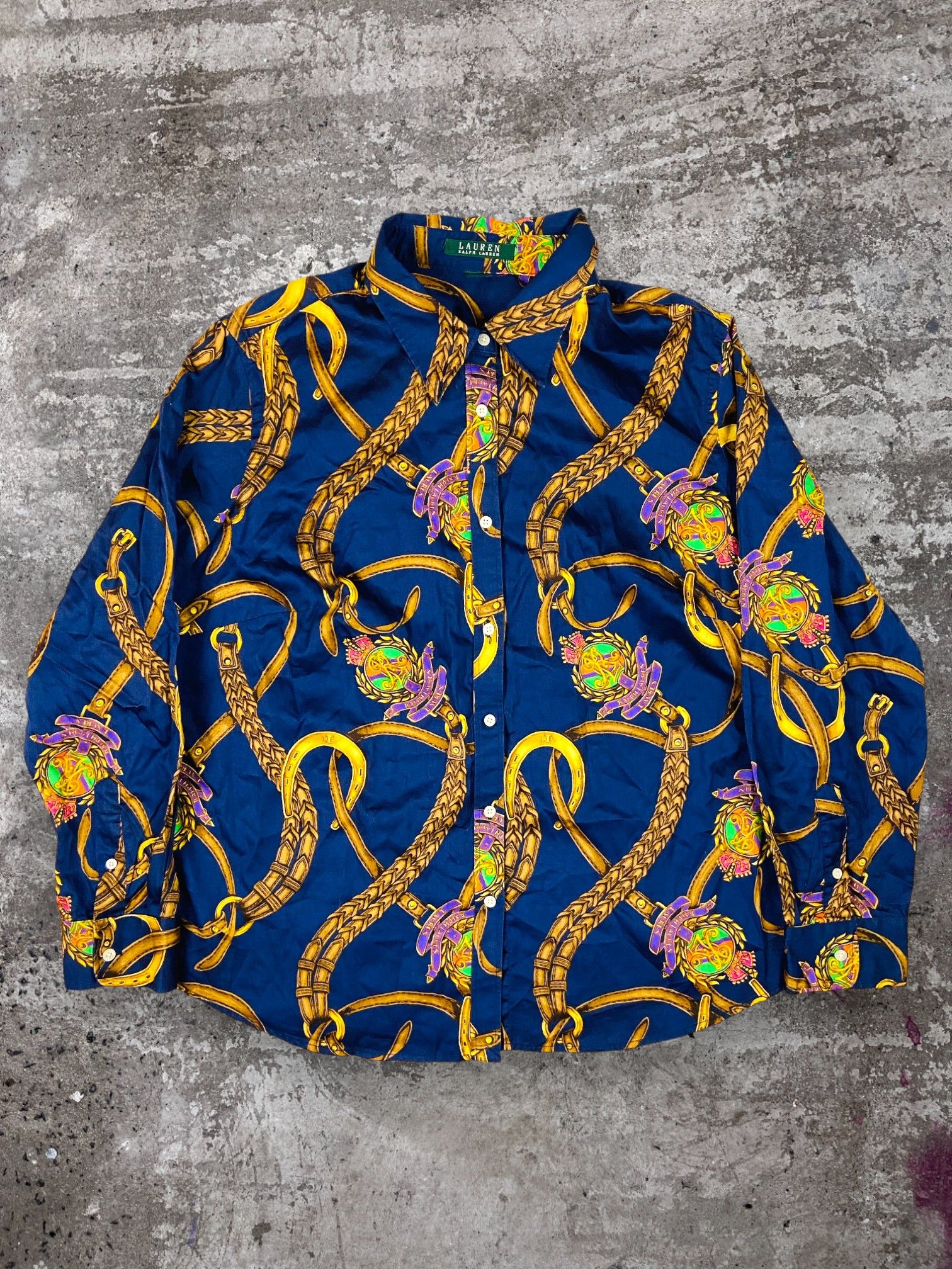 Ralph Lauren GREEN LABEL PRINTED CHAINS SHIRT - 1372 Size US M / EU 48-50 / 2 - 1 Thumbnail