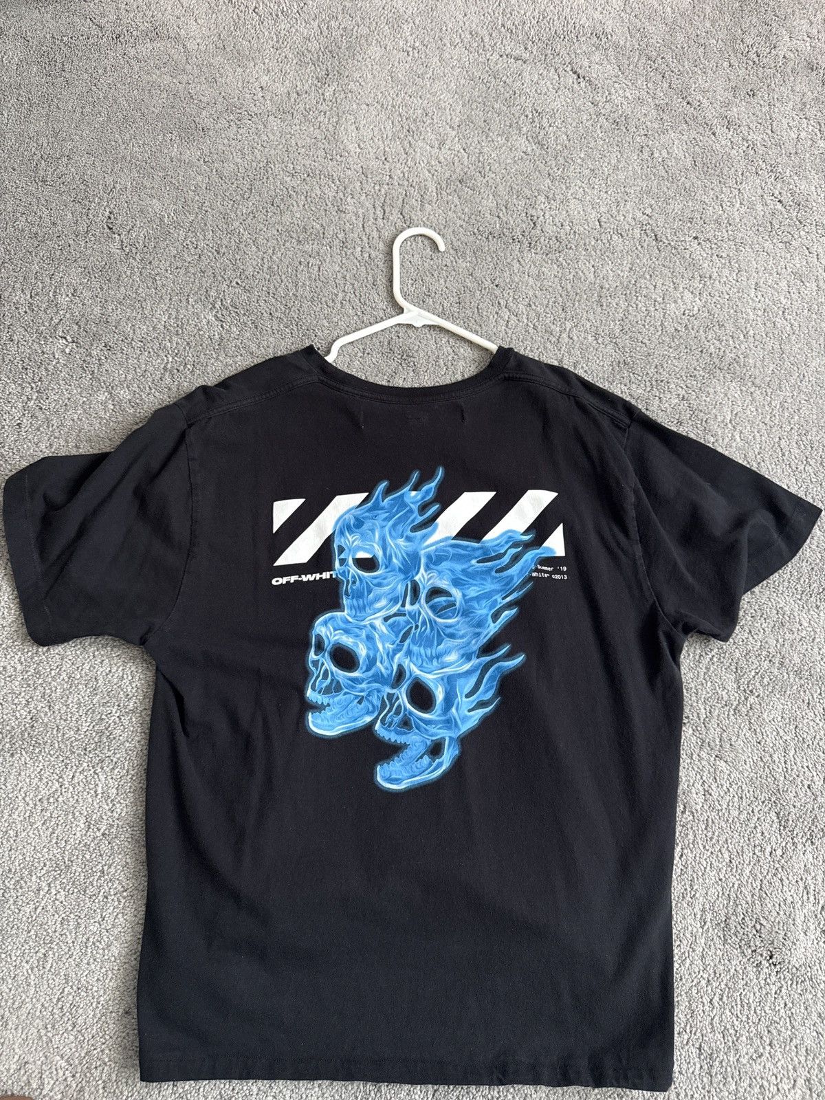 Off-White Off-White Flame Skull T Shirt Size US XS / EU 42 / 0 - 1 Thumbnail