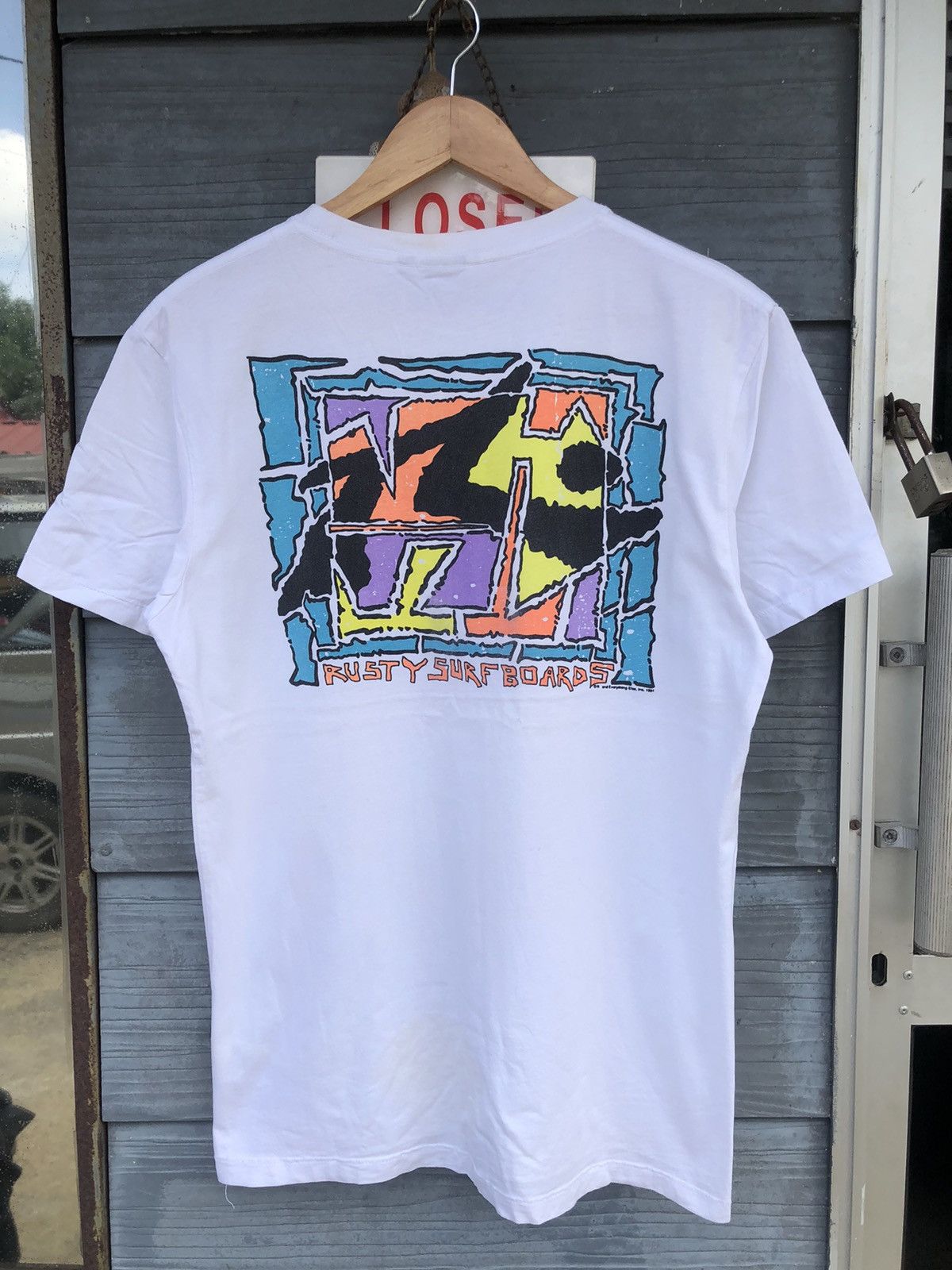 Japanese Brand × Vintage Vintage RARE 90s Rusty Surfboards Tshirt Size US M / EU 48-50 / 2 - 1 Thumbnail