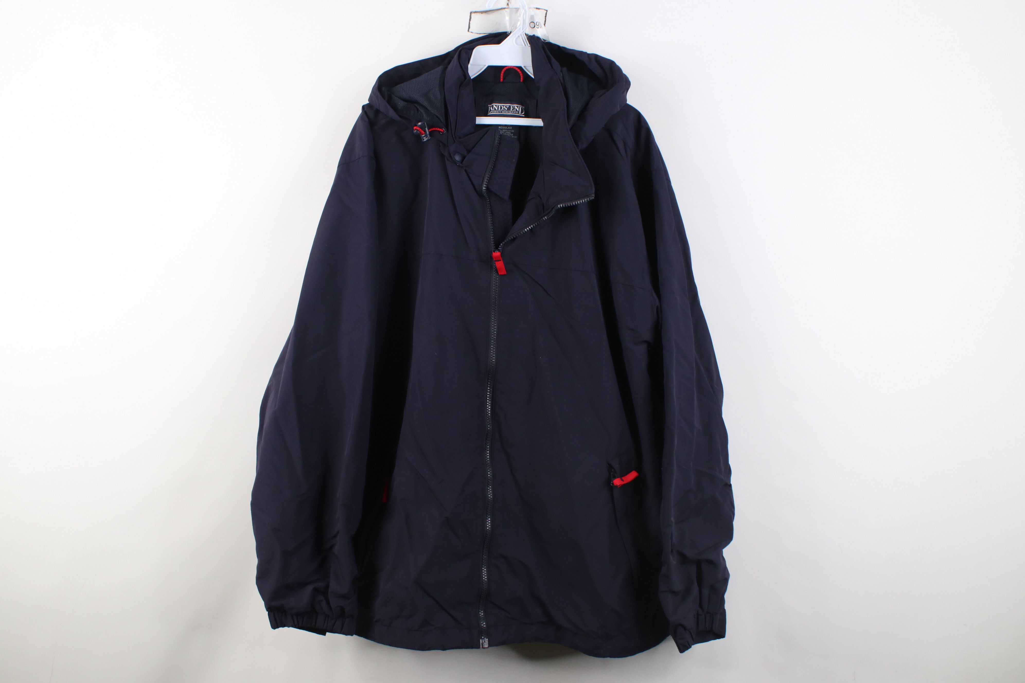 Lands' End Vintage 90s Lands End Full Zip All Seasons Jacket Blue Size US XL / EU 56 / 4 - 1 Thumbnail