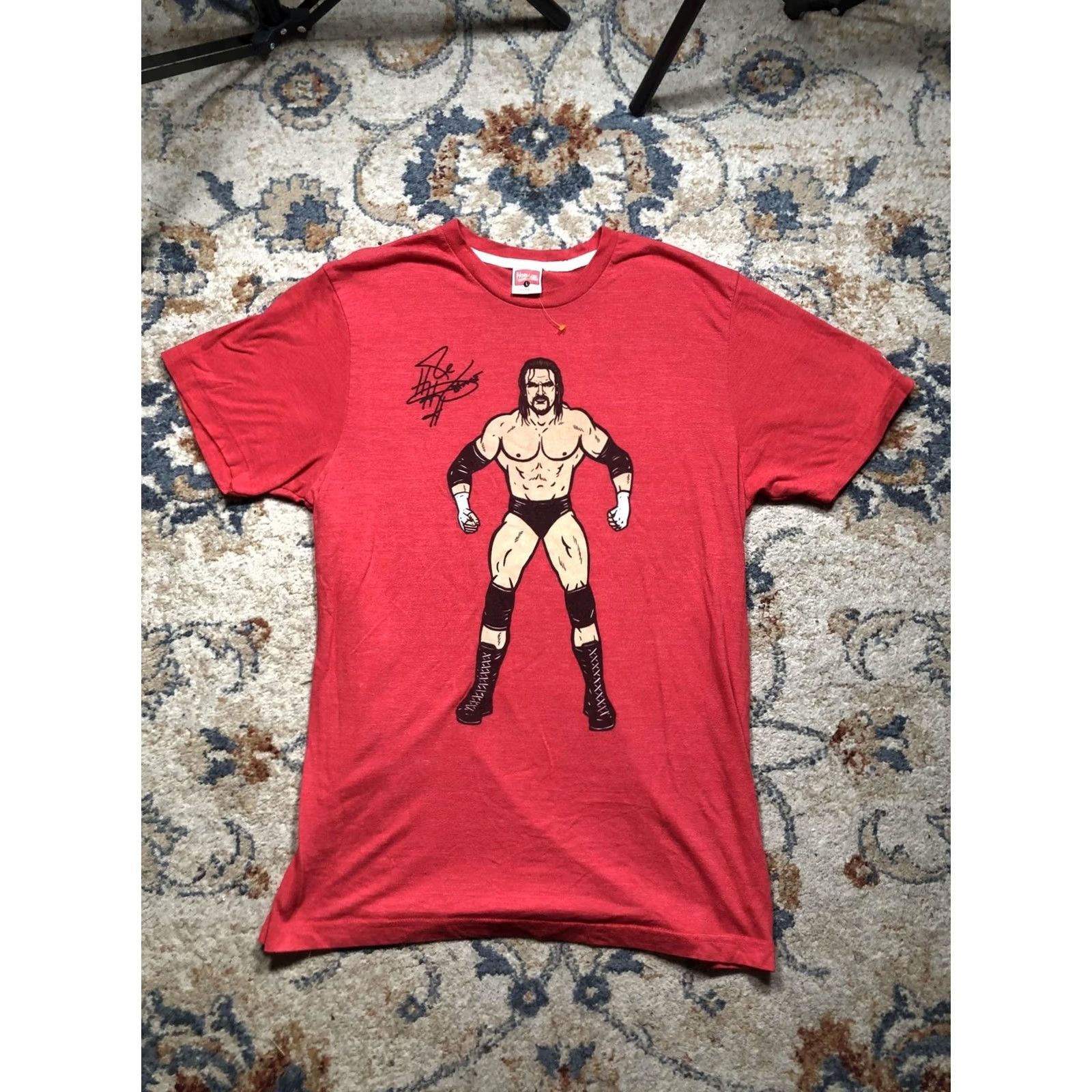 Vintage Homage Shirt Mens Large Red Wrestler Graphic Autograph Tee Soft Tri Blend Size US L / EU 52-54 / 3 - 2 Thumbnail