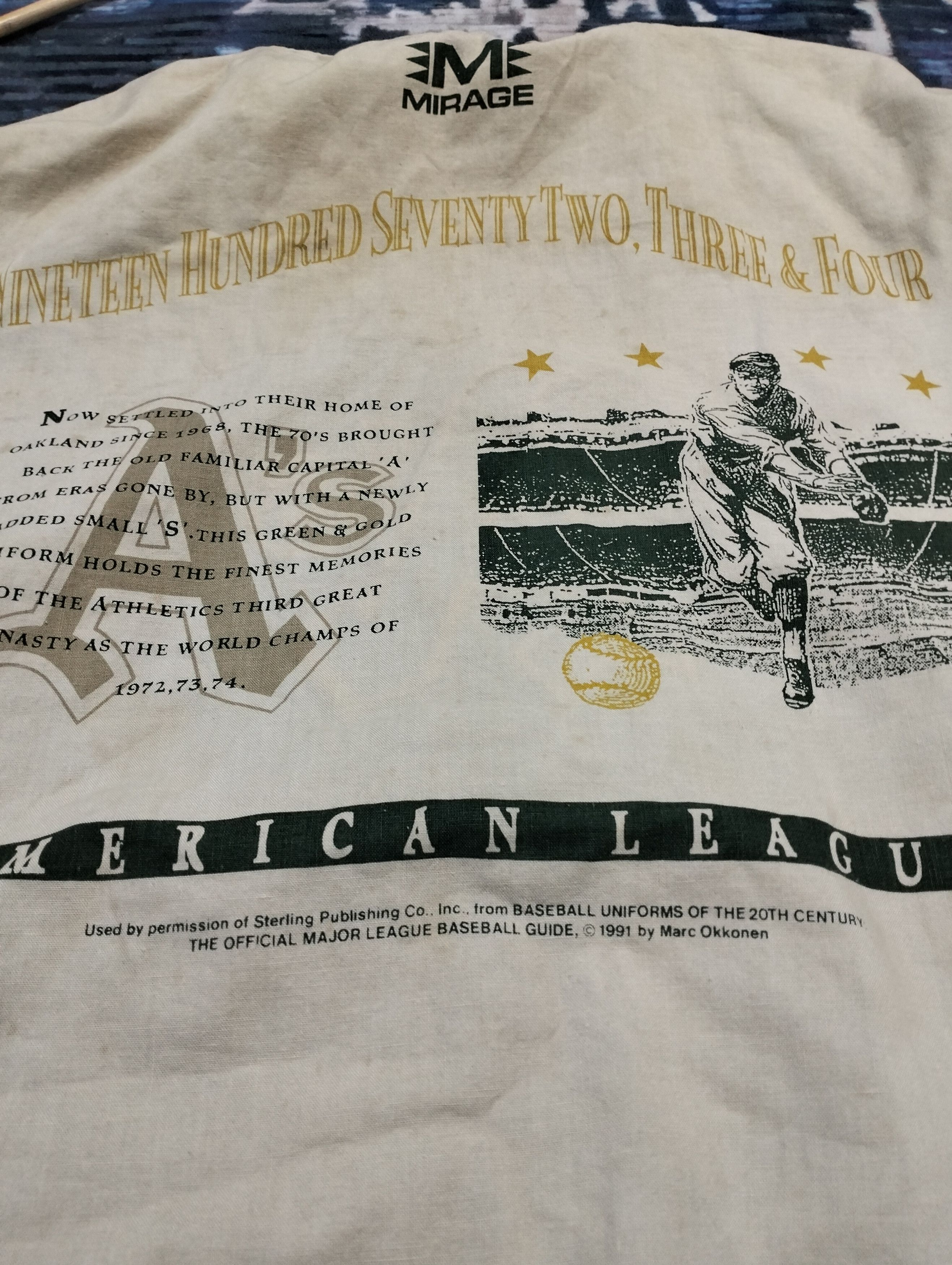 MLB × Sports Specialties × Vintage 1991 Oakland MLB Reversible Mirage jacket by marc okkonen Size US XL / EU 56 / 4 - 3 Thumbnail