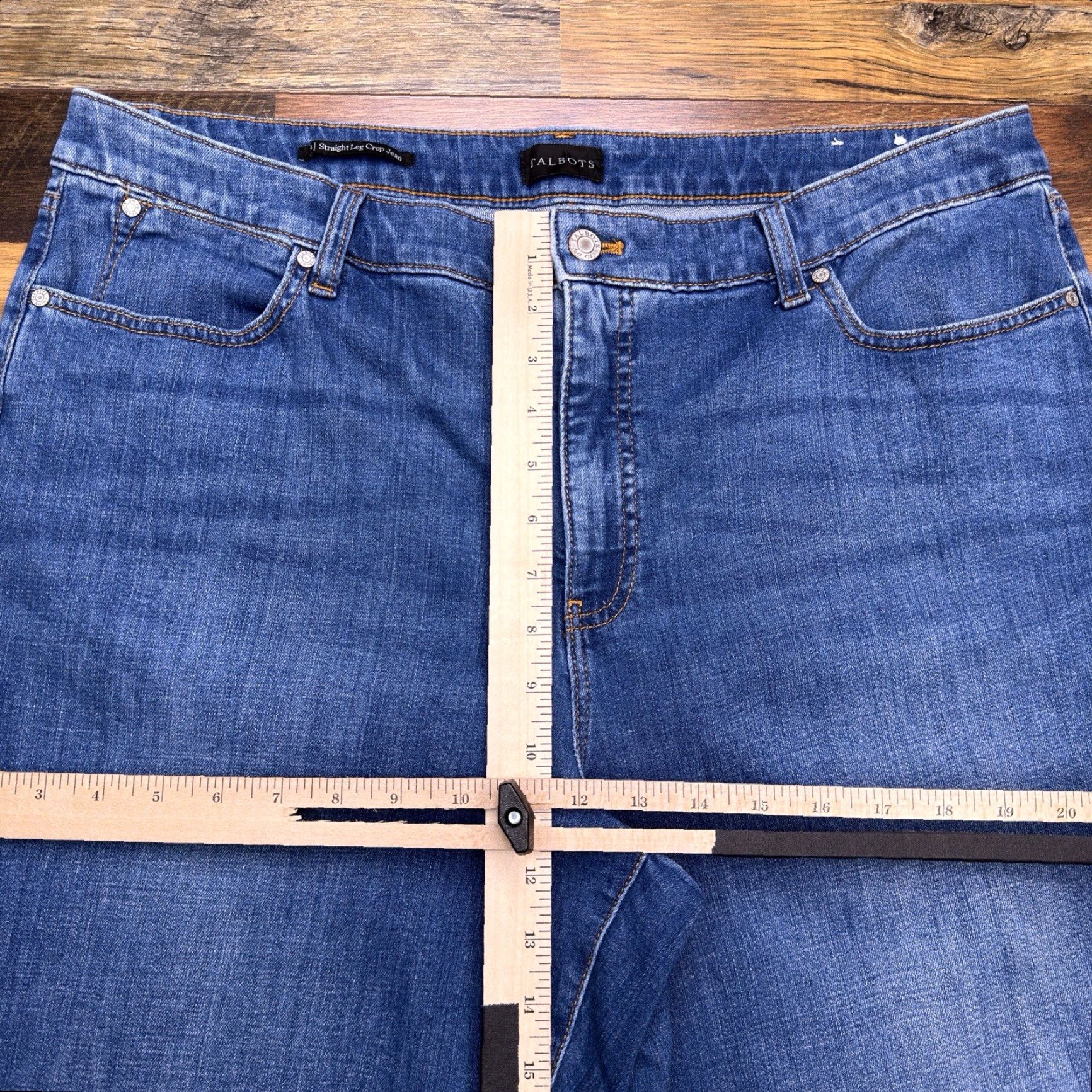 Talbots Talbots Jeans Womens 18 High Rise Stretch Cropped 5-Pocket Denim Blue Size 40" / US 18 - 7 Thumbnail