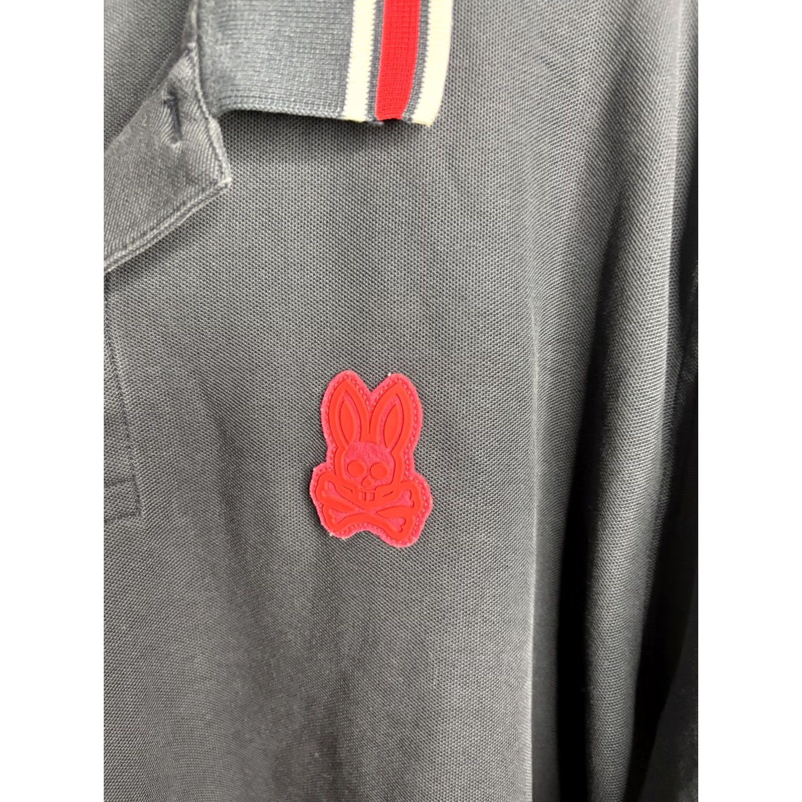 Psycho Bunny Psycho Bunny Polo Shirt Mens 2XL Gray Solid Short Sleeve Collared with Bunny Skull Logo Size US XXL / EU 58 / 5 - 2 Thumbnail