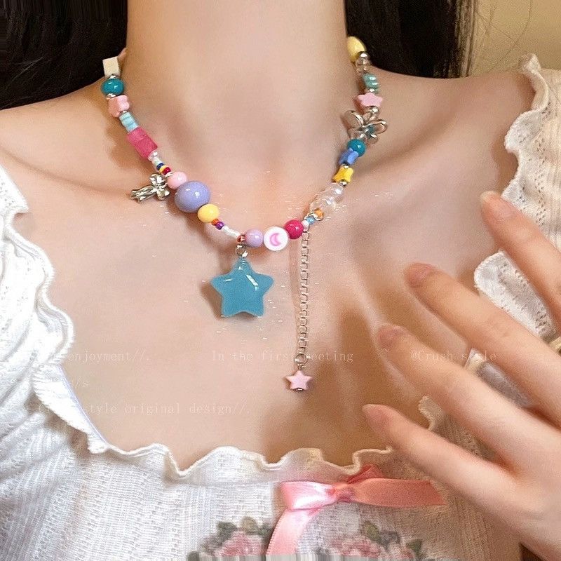 Japanese Brand × Vintage STEAL! Y2K Japan Candy Stars Necklace Size ONE SIZE - 5 Thumbnail
