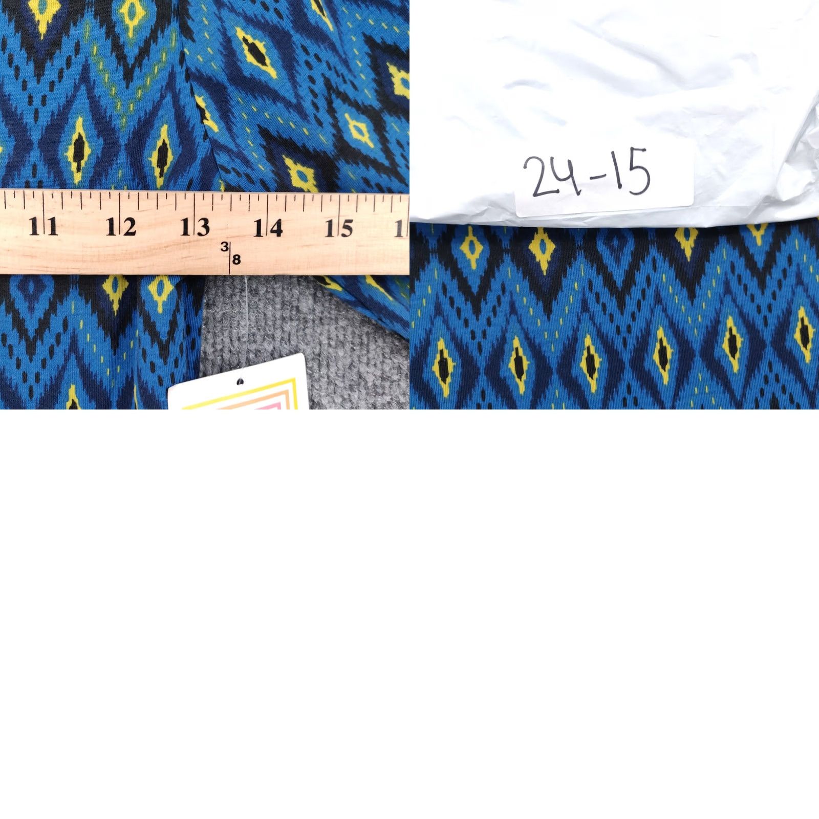 Vintage LulaRoe Dress Womens XXS 2XS Blue Fit & Flare Diamond Pattern Half Sleeve Pullover Knee Length Casual Party Workwear Womens Size XXS / US 00 / IT 34 - 8 Thumbnail