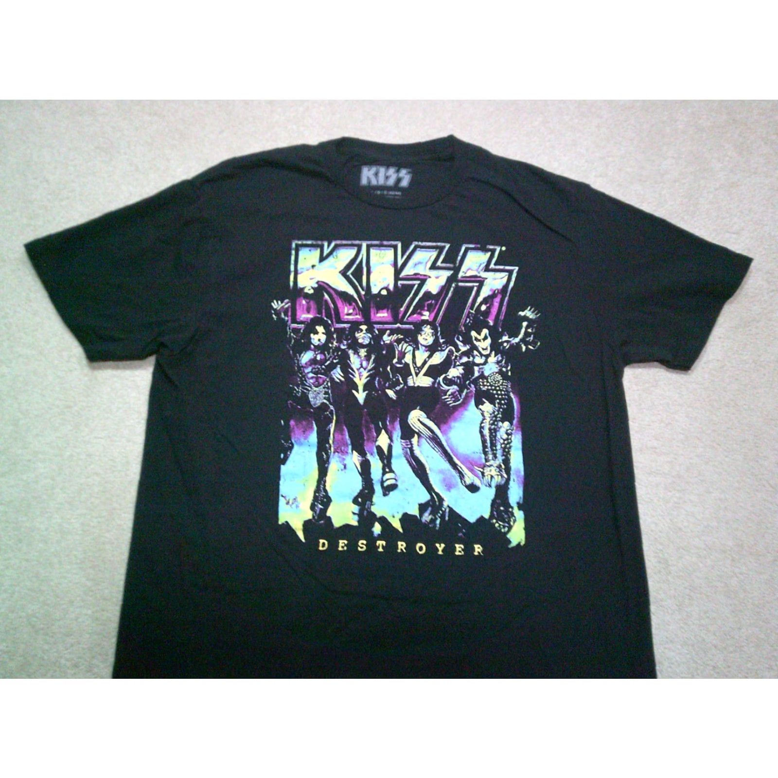 Vintage Kiss Shirt Mens Large Black Destroyer Size US L / EU 52-54 / 3 - 3 Thumbnail