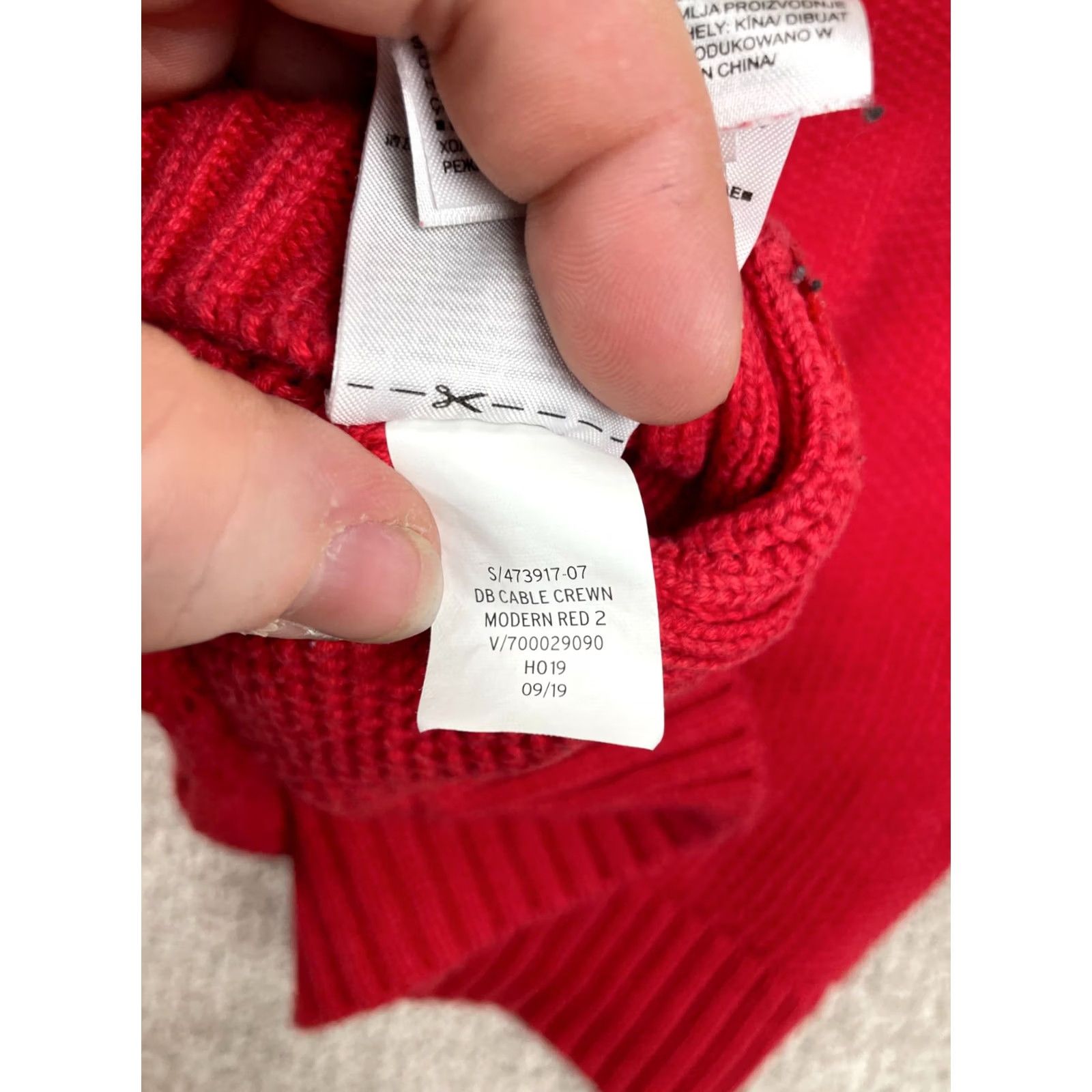 Gap GAP Sweater Womens XS Red Cable-Knit Cotton Chunky Fisherman Crewneck Pullover Size XS / US 0-2 / IT 36-38 - 6 Thumbnail